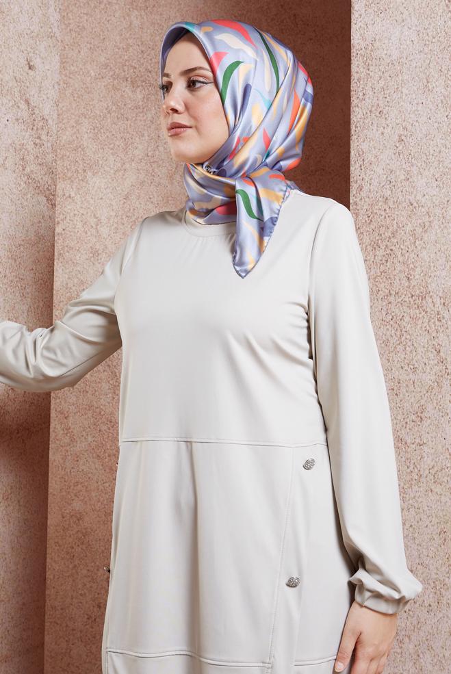 Vêtements hijab POURPRE ÉCHARPE EN SOIE ALVINA 18736 - ALVİNA