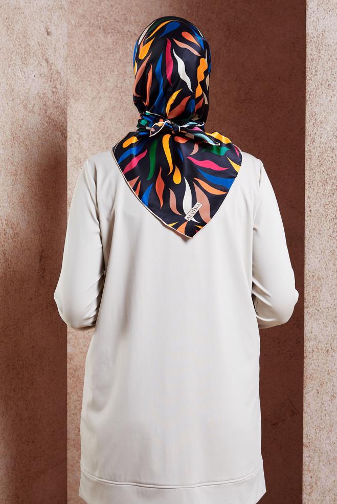 Vêtements hijab POUDRE ÉCHARPE EN SOIE ALVINA 18736 - ALVİNA