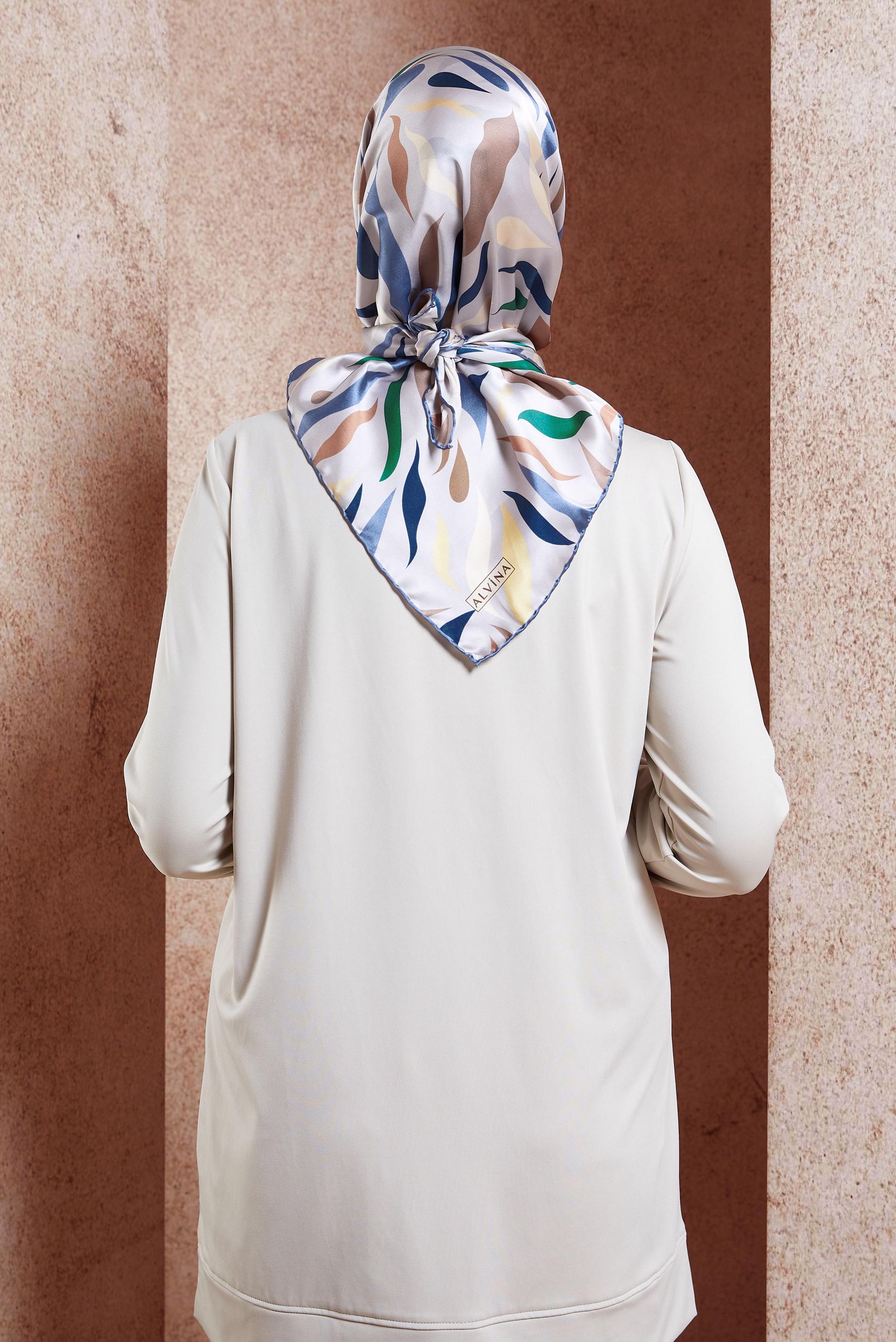 Tesettür giyim MOR ALVİNA İPEK EŞARP 18736