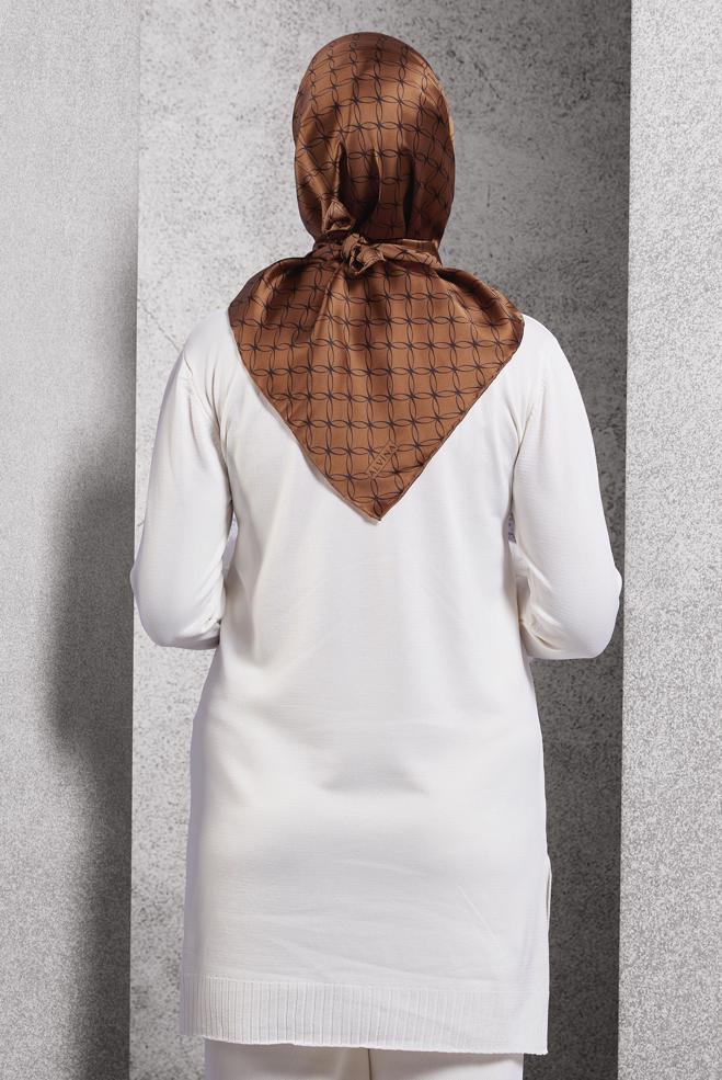 Vêtements hijab CUIVRE / BRONZE ÉCHARPE EN SOIE ALVINA 18758 - ALVİNA