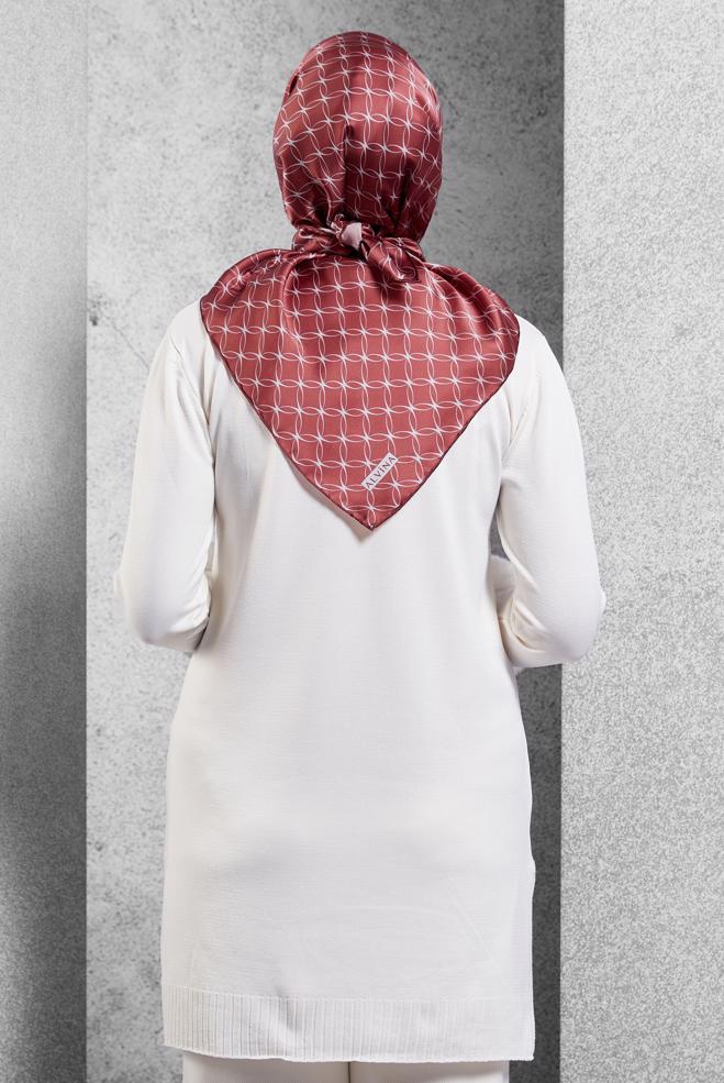 Vêtements hijab ROSE ÉCHARPE EN SOIE ALVINA 18758 - ALVİNA