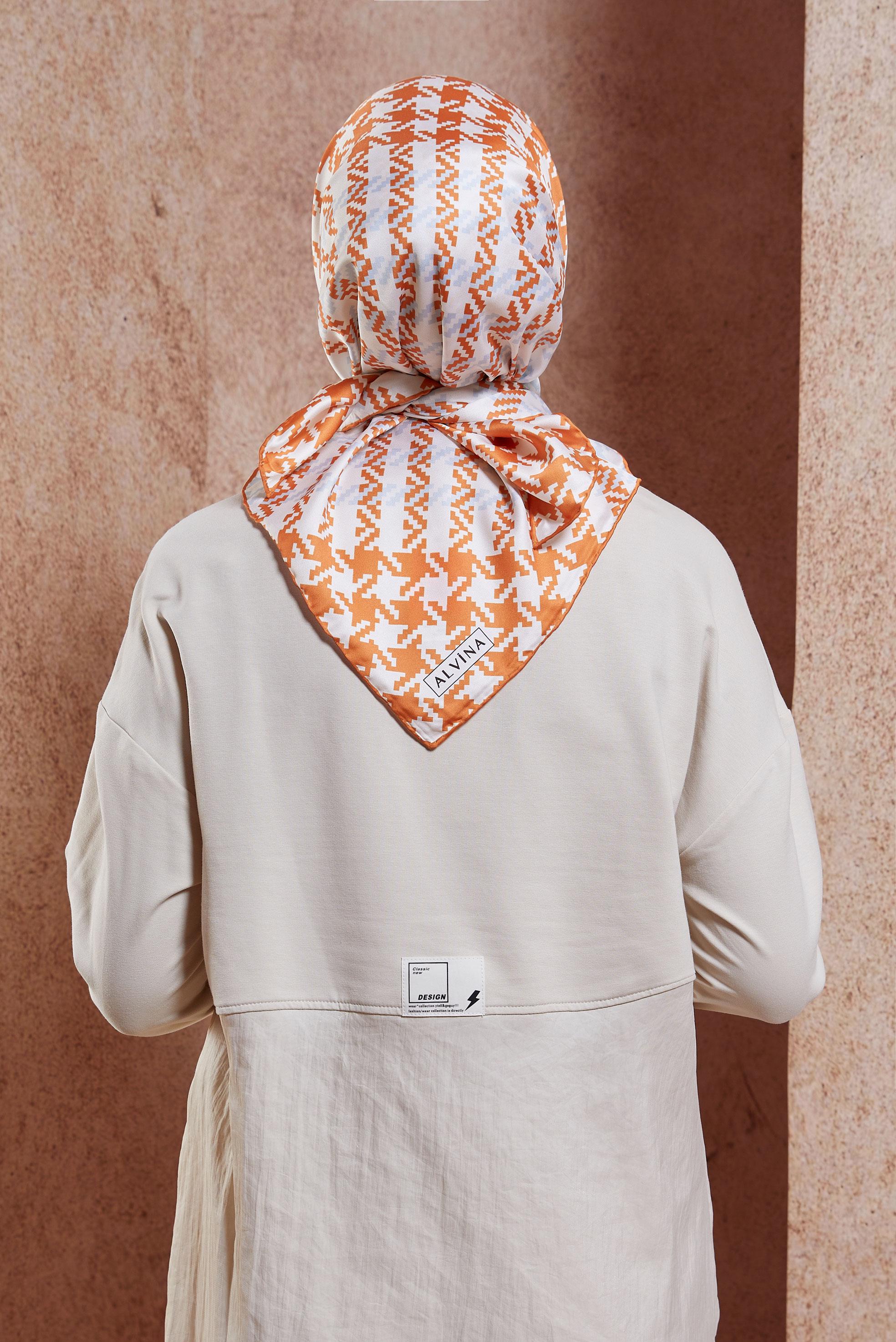 Tesettür giyim TURUNCU ALVINA TWILL EŞARP 35419