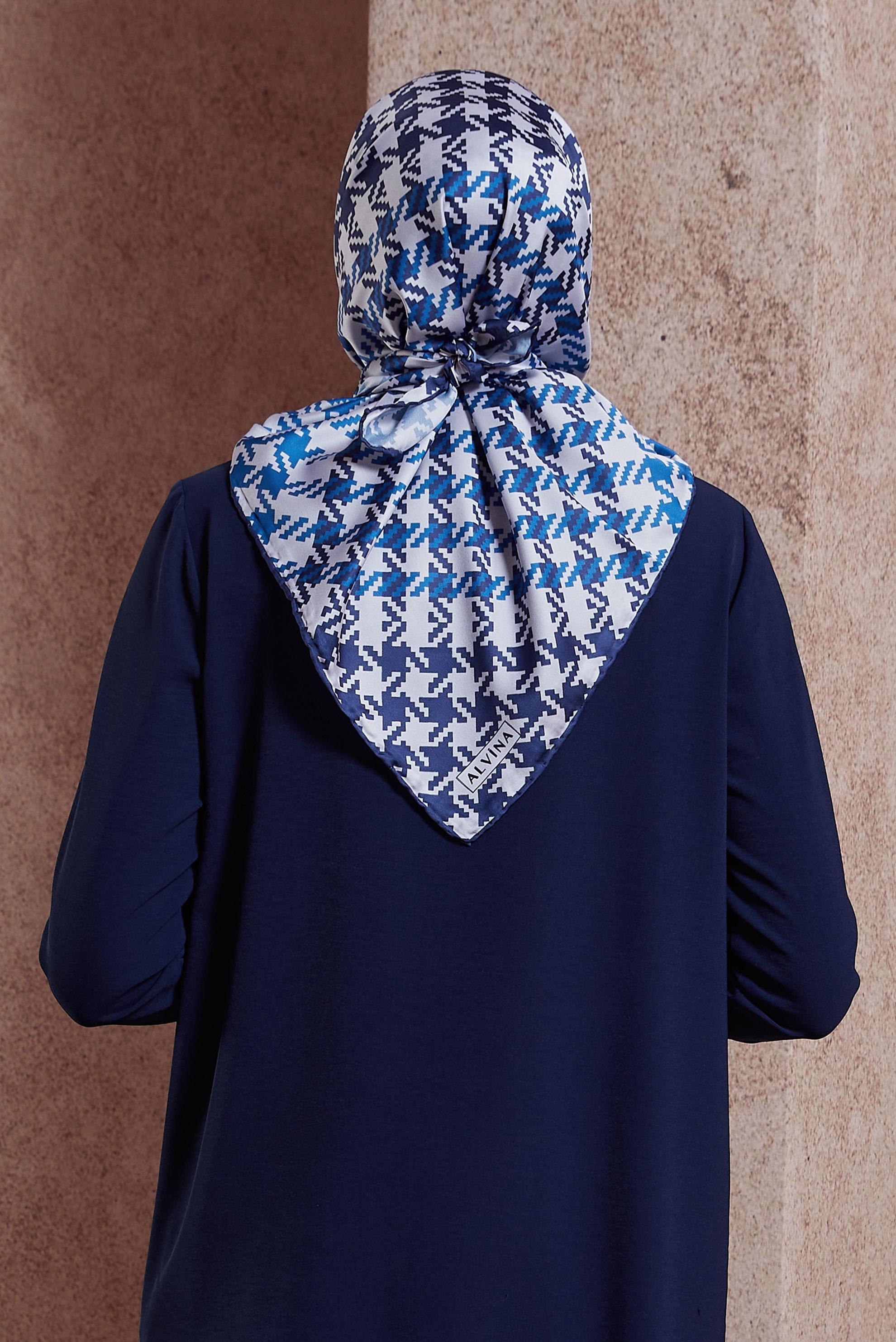 Tesettür giyim LACİVERT ALVINA TWILL EŞARP 35419