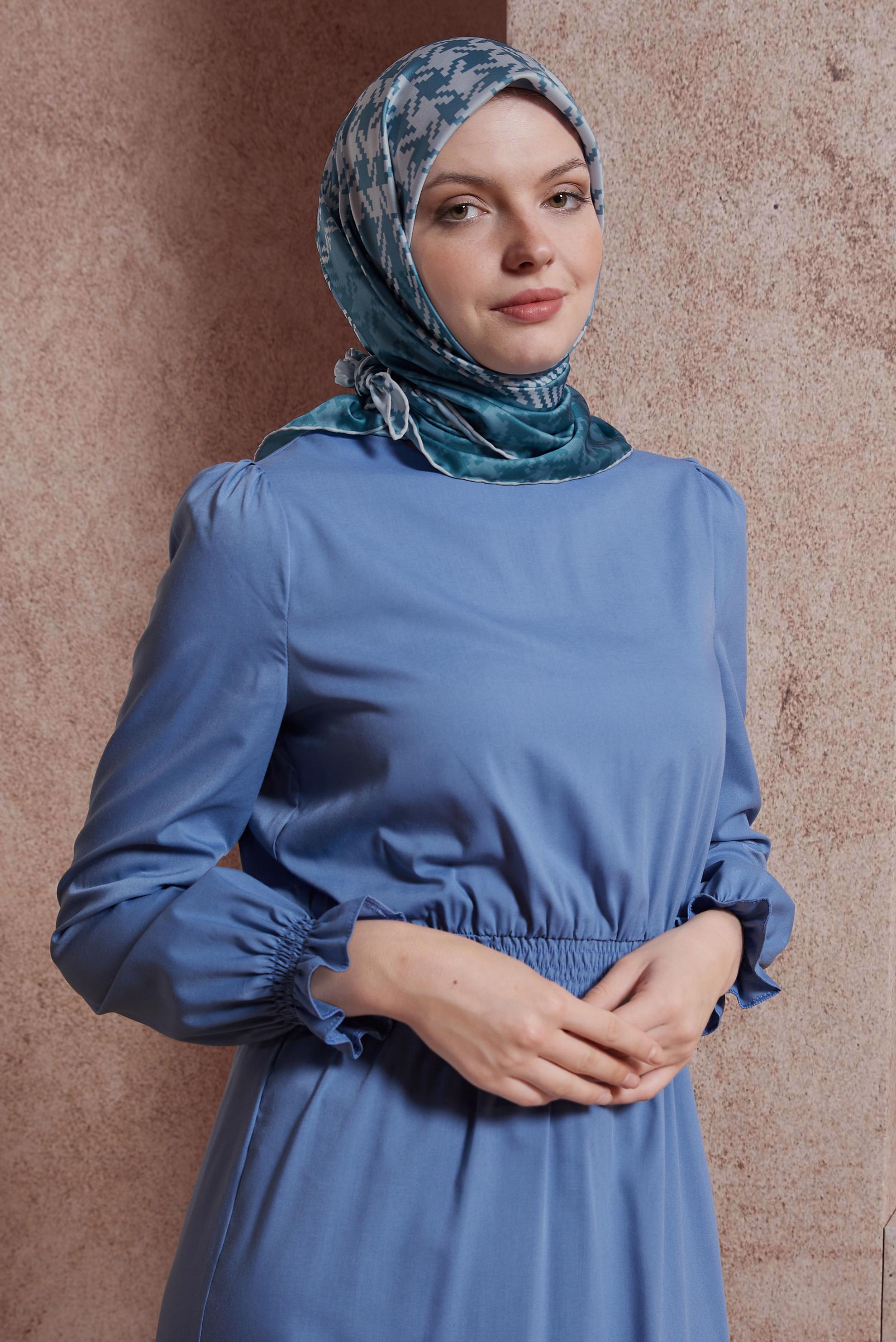 Tesettür giyim LACİVERT ALVINA TWILL EŞARP 35419