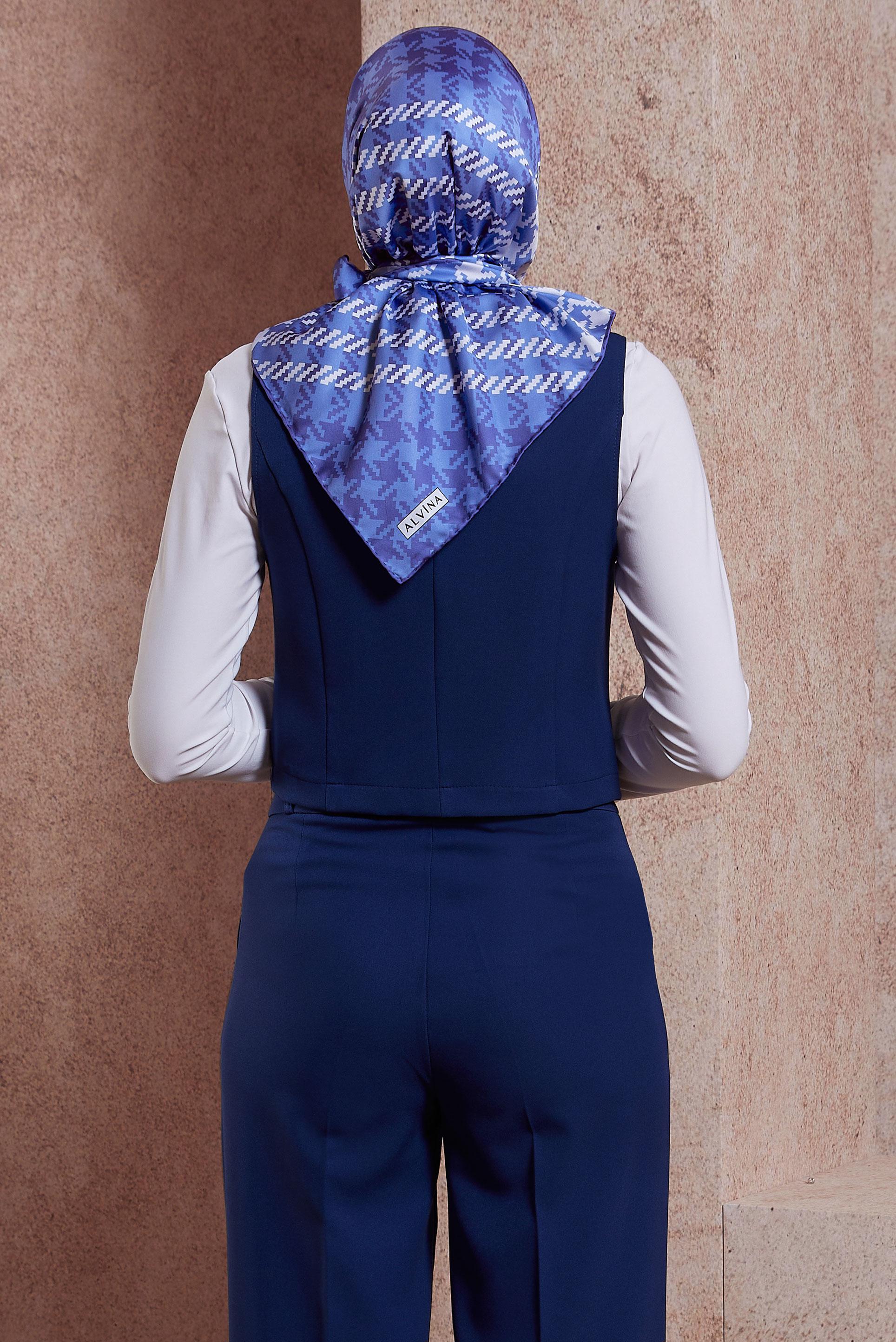 Tesettür giyim LACİVERT ALVINA TWILL EŞARP 35419