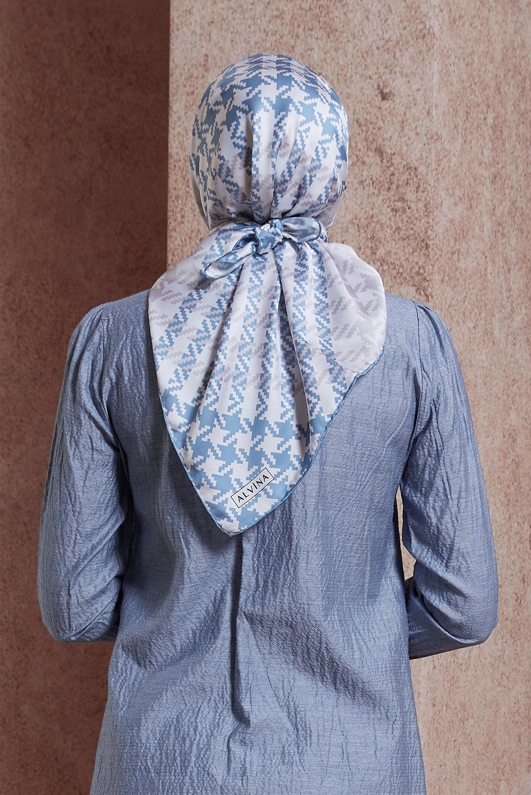 Tesettür giyim MAVİ ALVINA TWILL EŞARP 35419