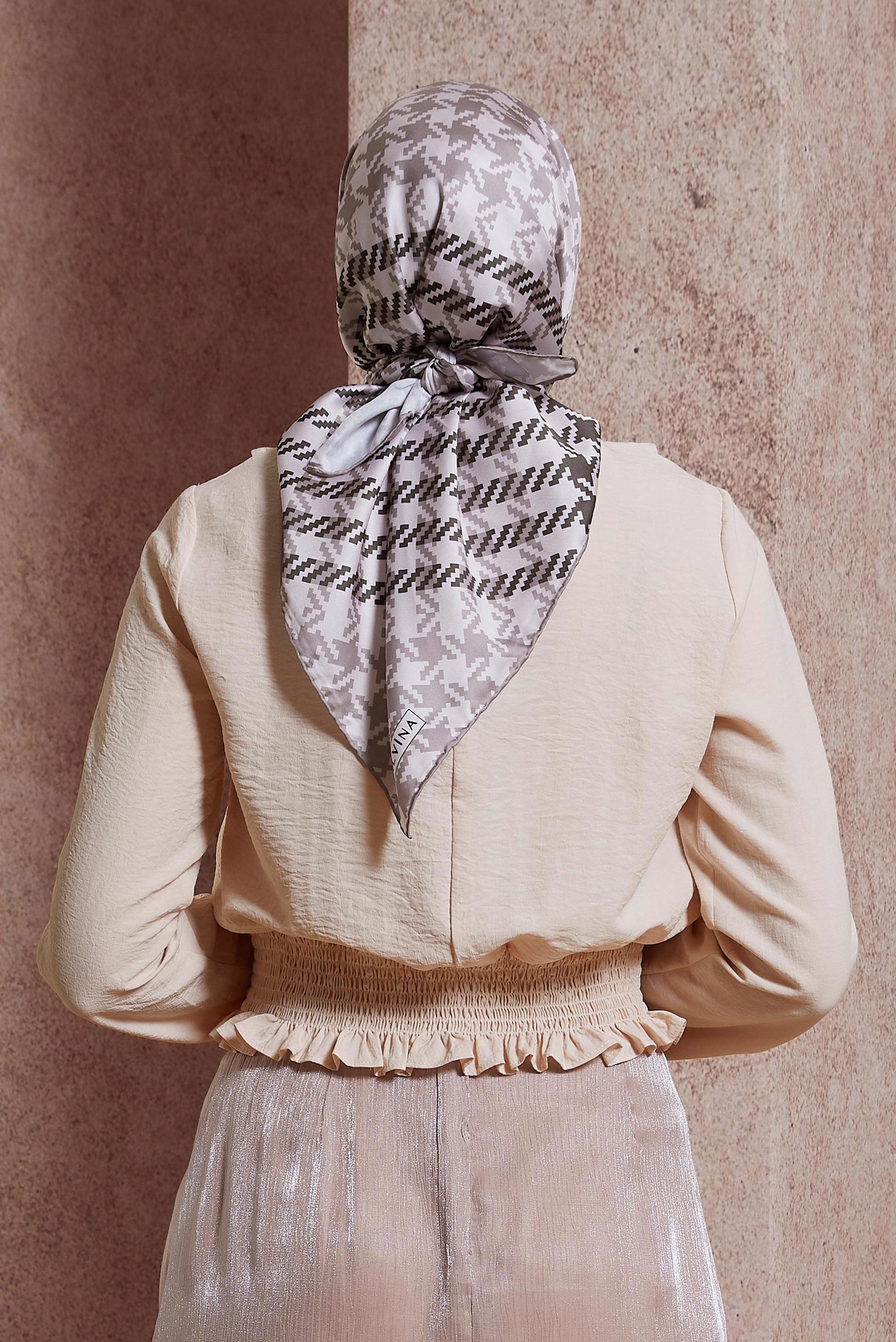 Tesettür giyim VİZON ALVINA TWILL EŞARP 35419