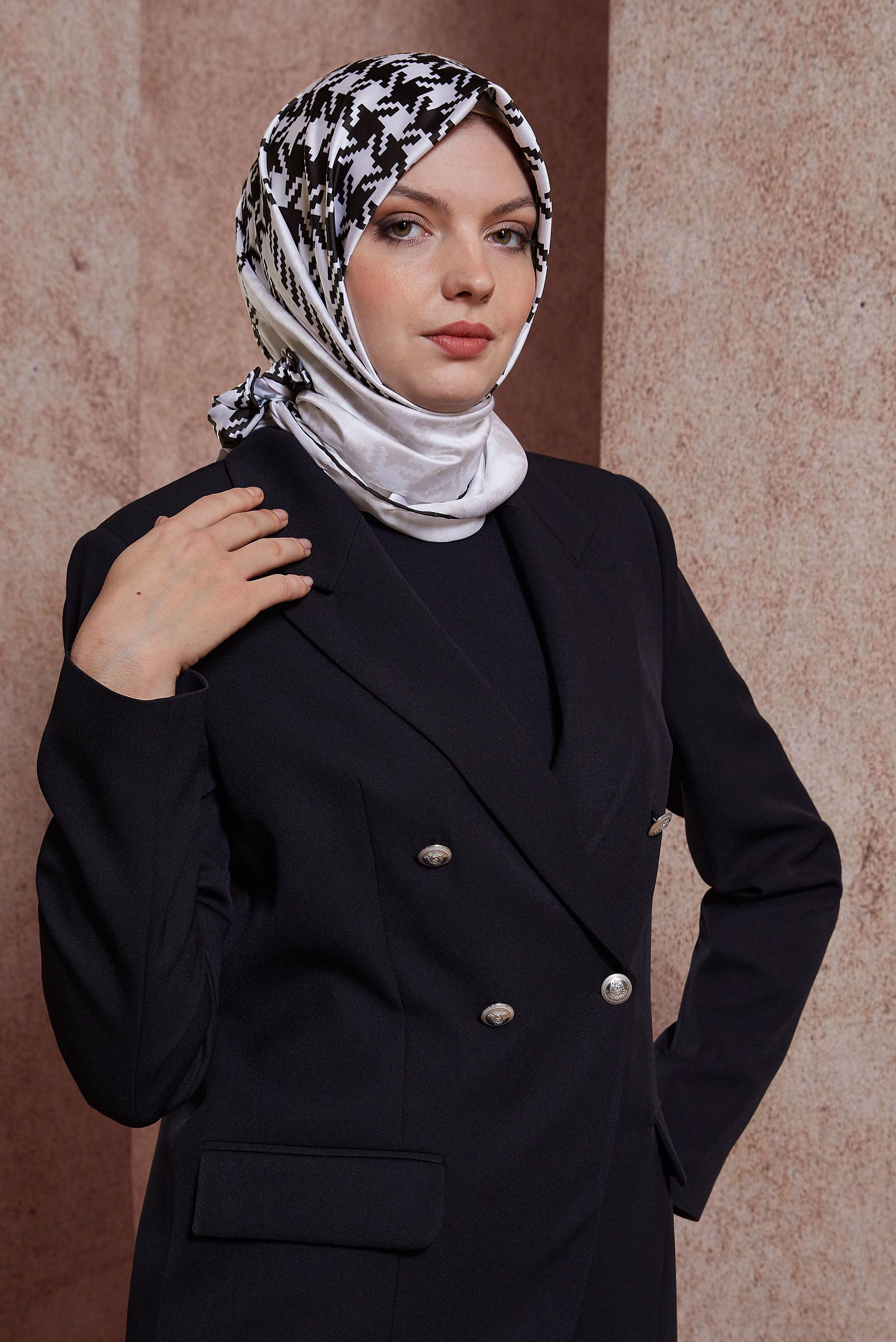 Tesettür giyim SİYAH ALVINA TWILL EŞARP 35419