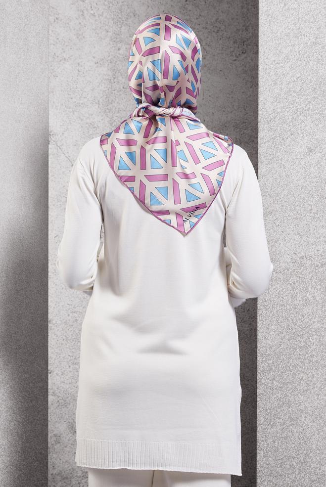 Tesettür giyim MOR ALVİNA İPEK EŞARP 50476 - ALVİNA