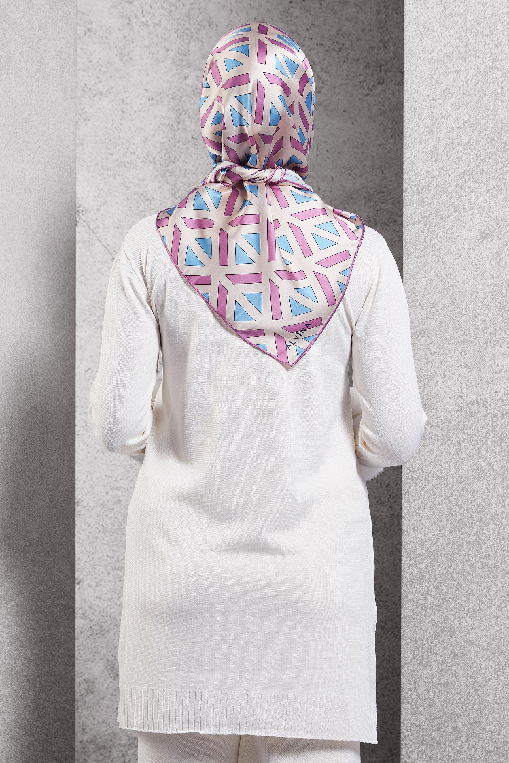 Hijab clothing PURPLE ALVINA SILK SCARF 50476