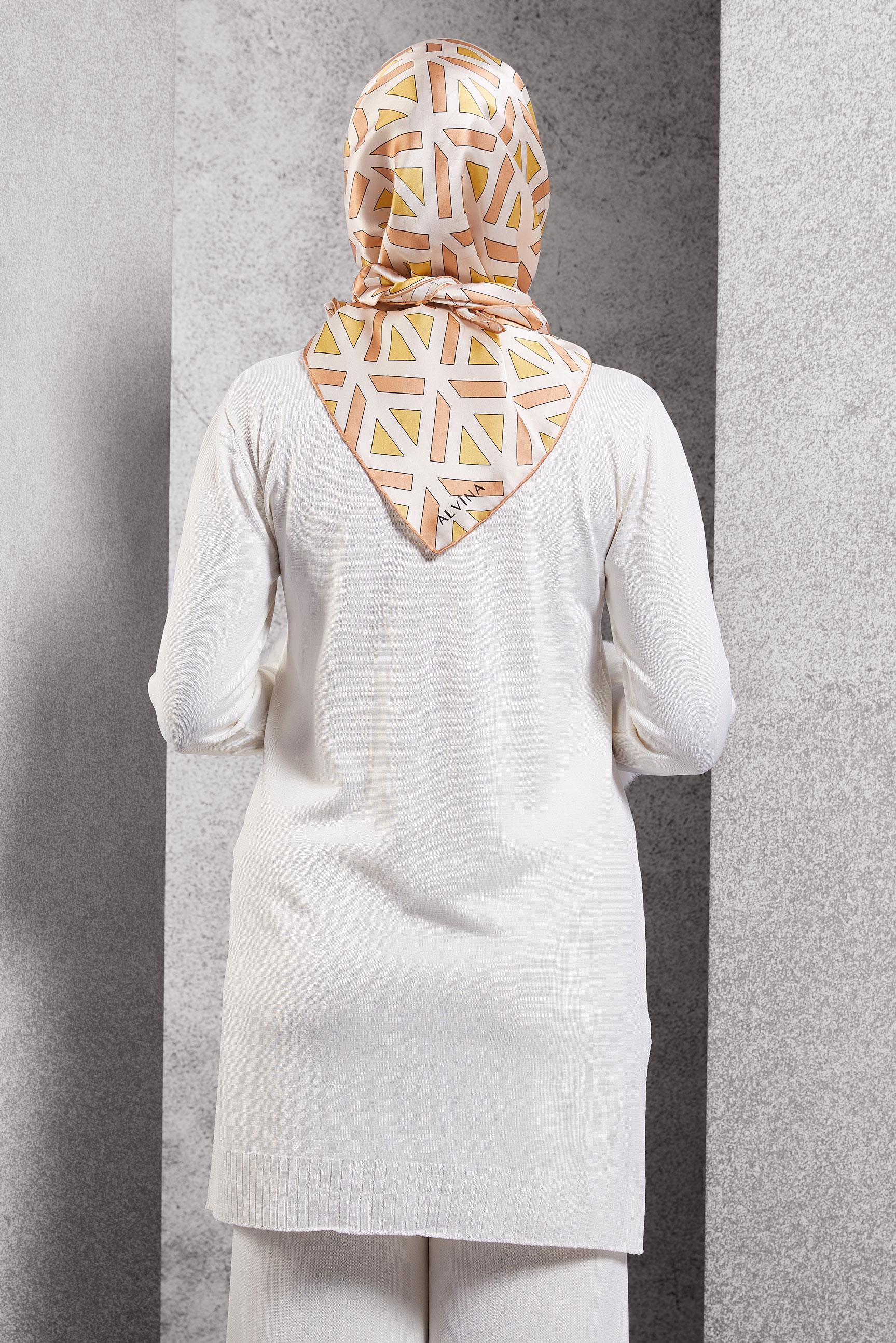 Hijab clothing BROWN ALVINA SILK SCARF 50476