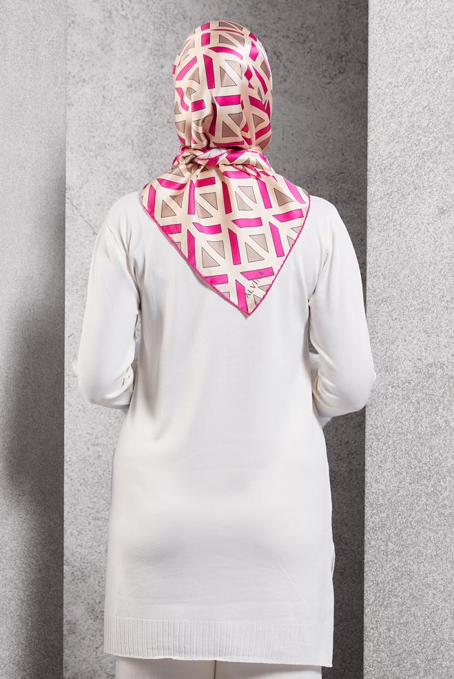 Vêtements hijab FUCHSIA ÉCHARPE EN SOIE ALVINA 50476 - ALVİNA