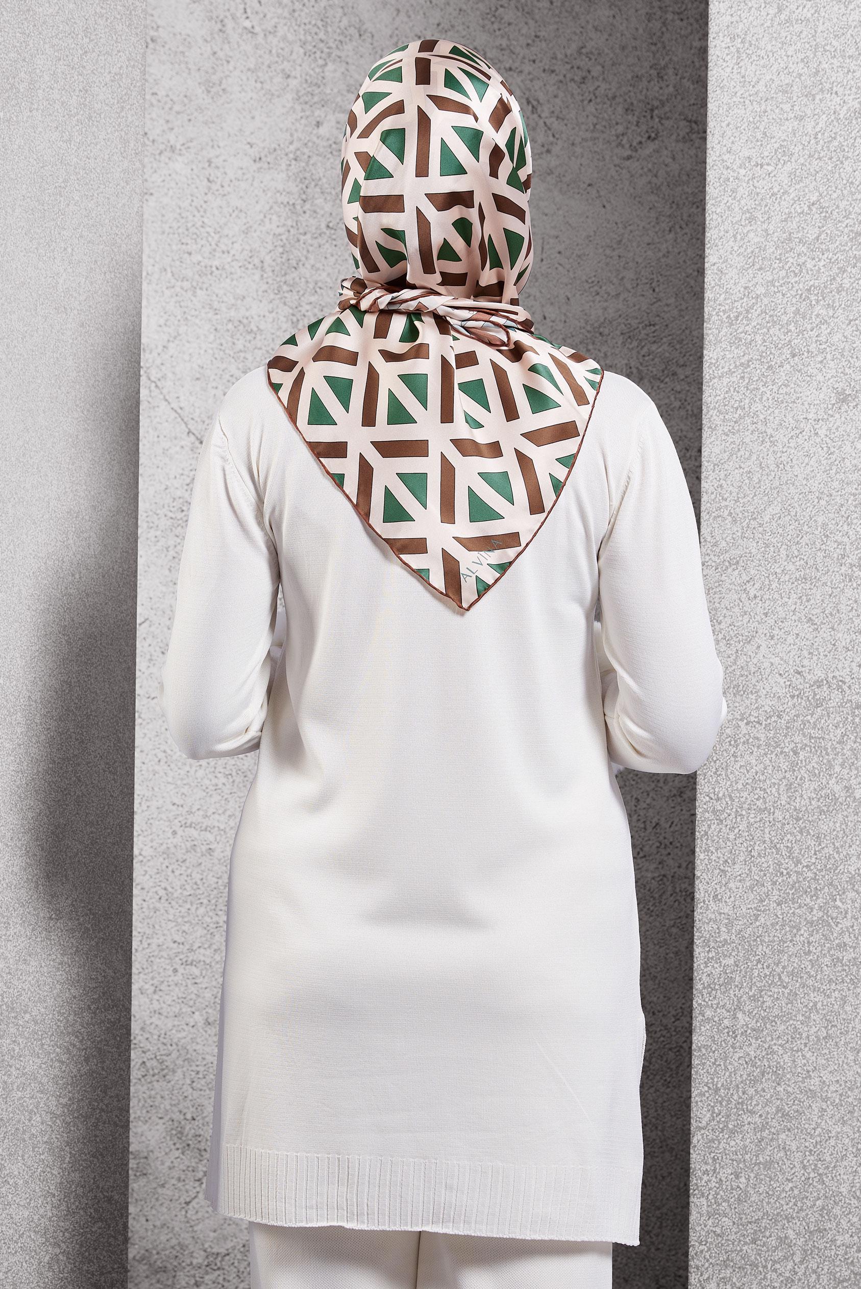 Vêtements hijab BRUN ÉCHARPE EN SOIE ALVINA 50476