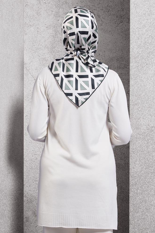 Vêtements hijab BLEU MARINE ÉCHARPE EN SOIE ALVINA 50476 - ALVİNA