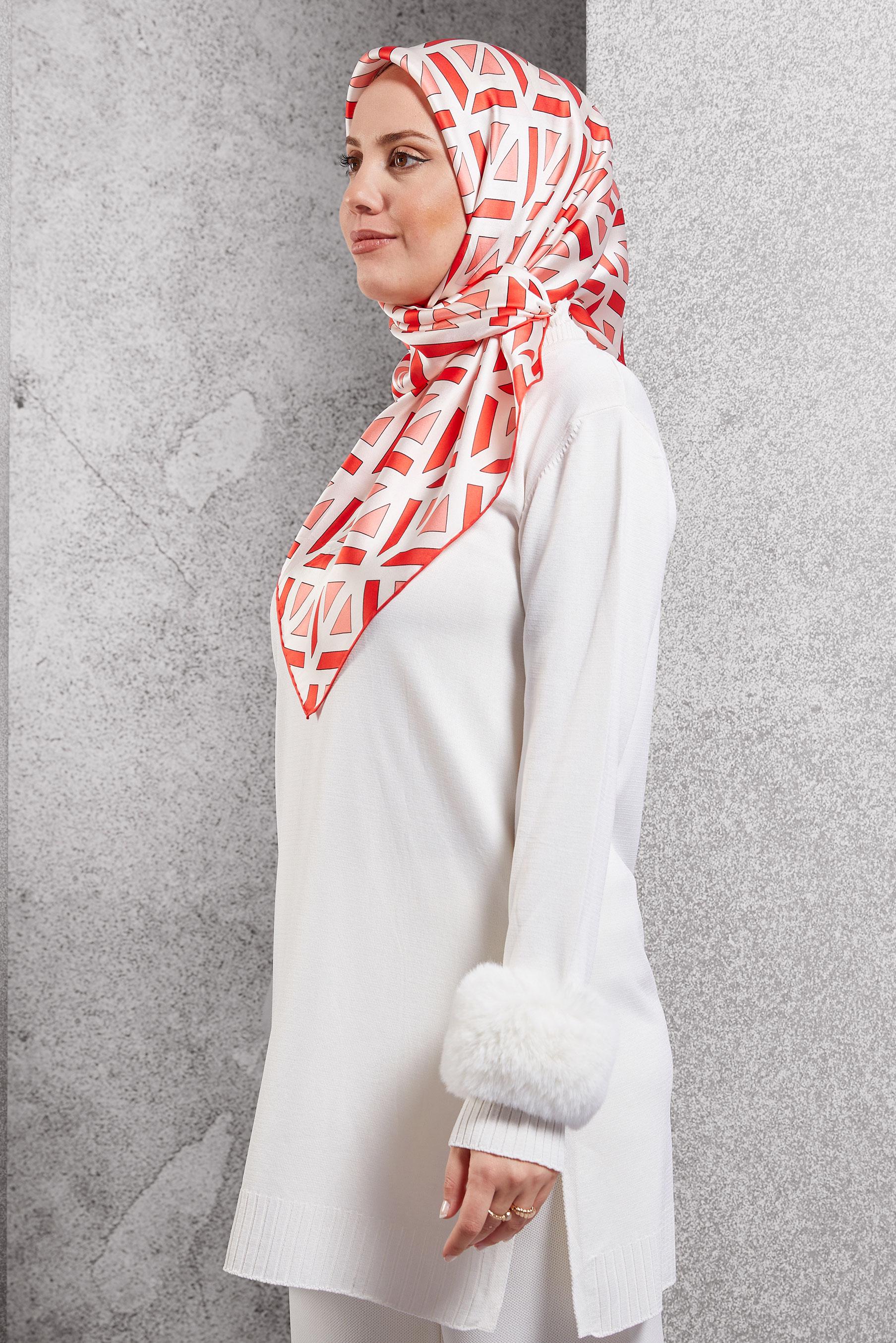 Hijab clothing CORAL ALVINA SILK SCARF 50476