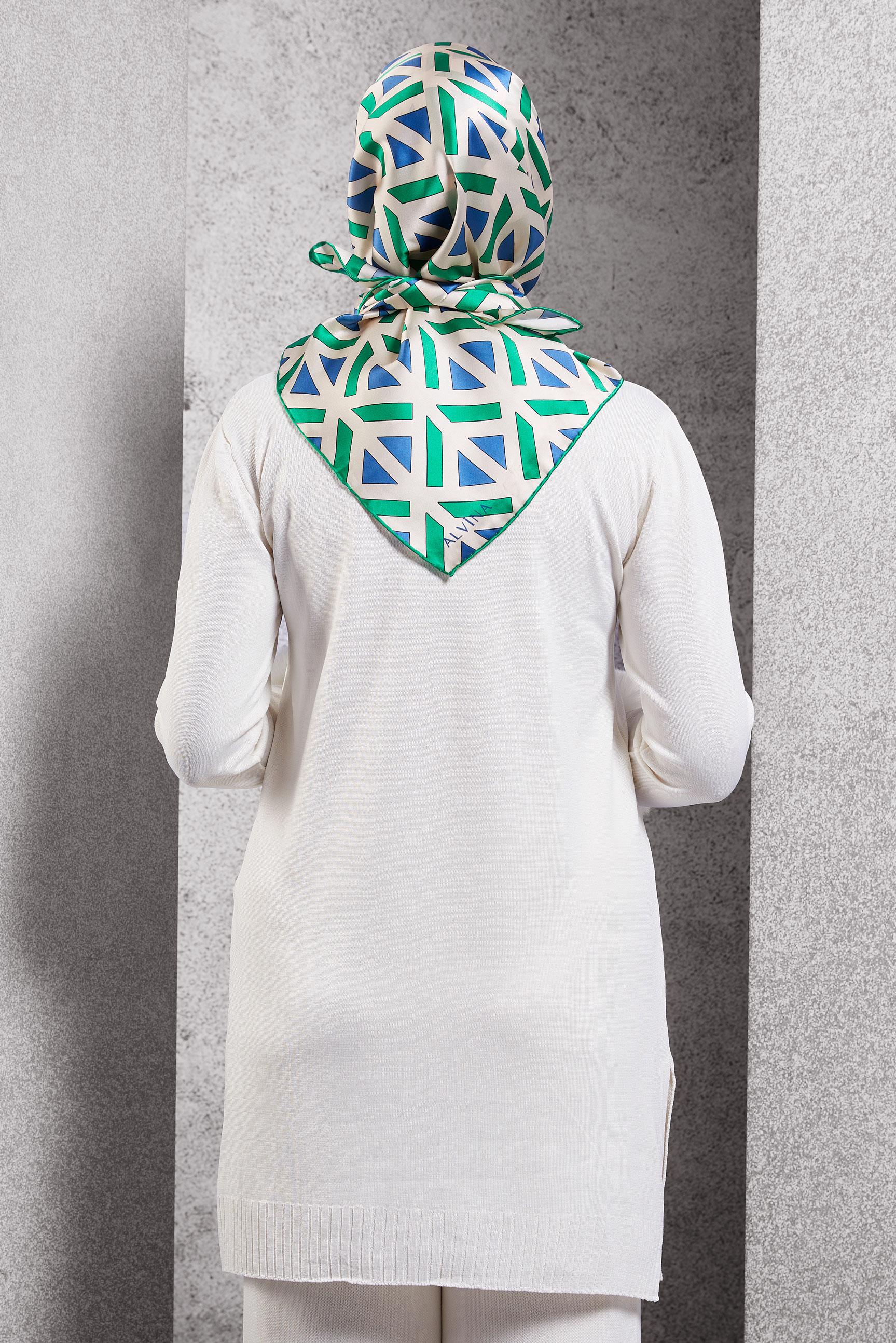 Vêtements hijab VERT ÉCHARPE EN SOIE ALVINA 50476