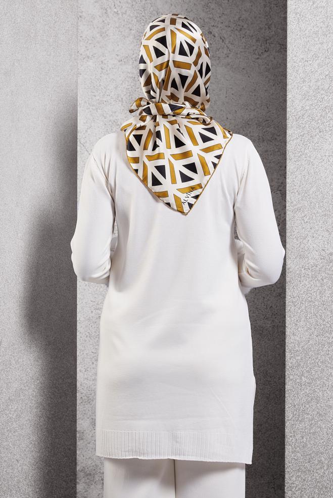 Vêtements hijab VERT ÉCHARPE EN SOIE ALVINA 50476 - ALVİNA