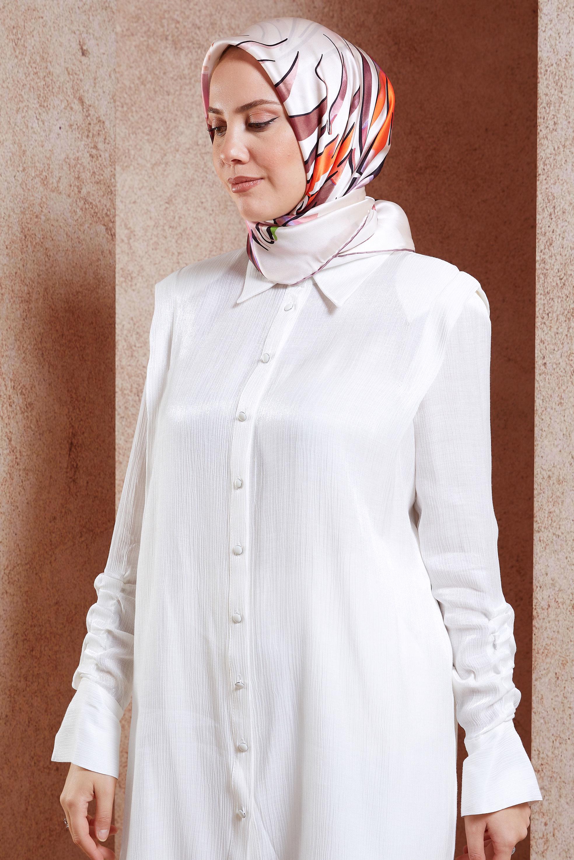 Vêtements hijab ROSE ÉCHARPE EN SOIE ALVINA 50479
