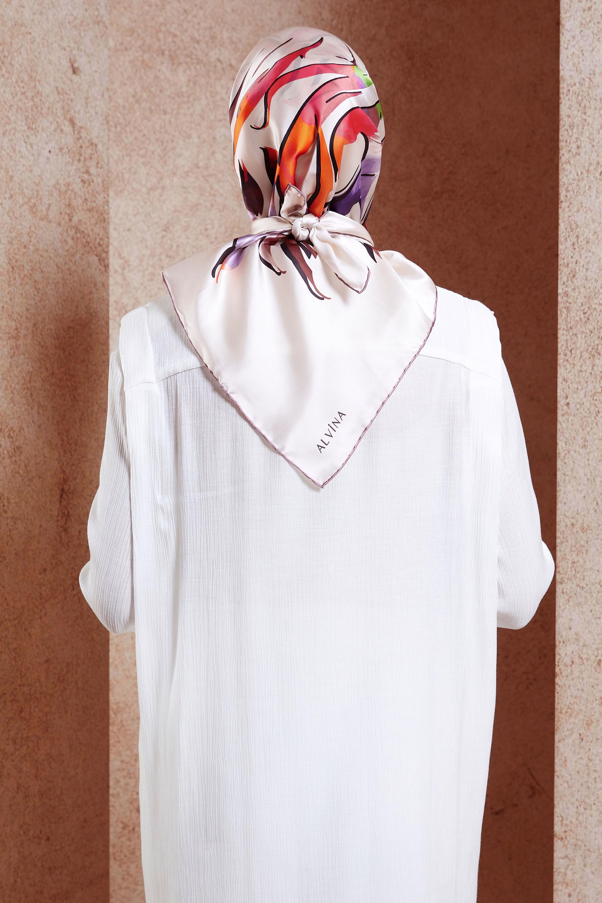 Vêtements hijab ROSE ÉCHARPE EN SOIE ALVINA 50479