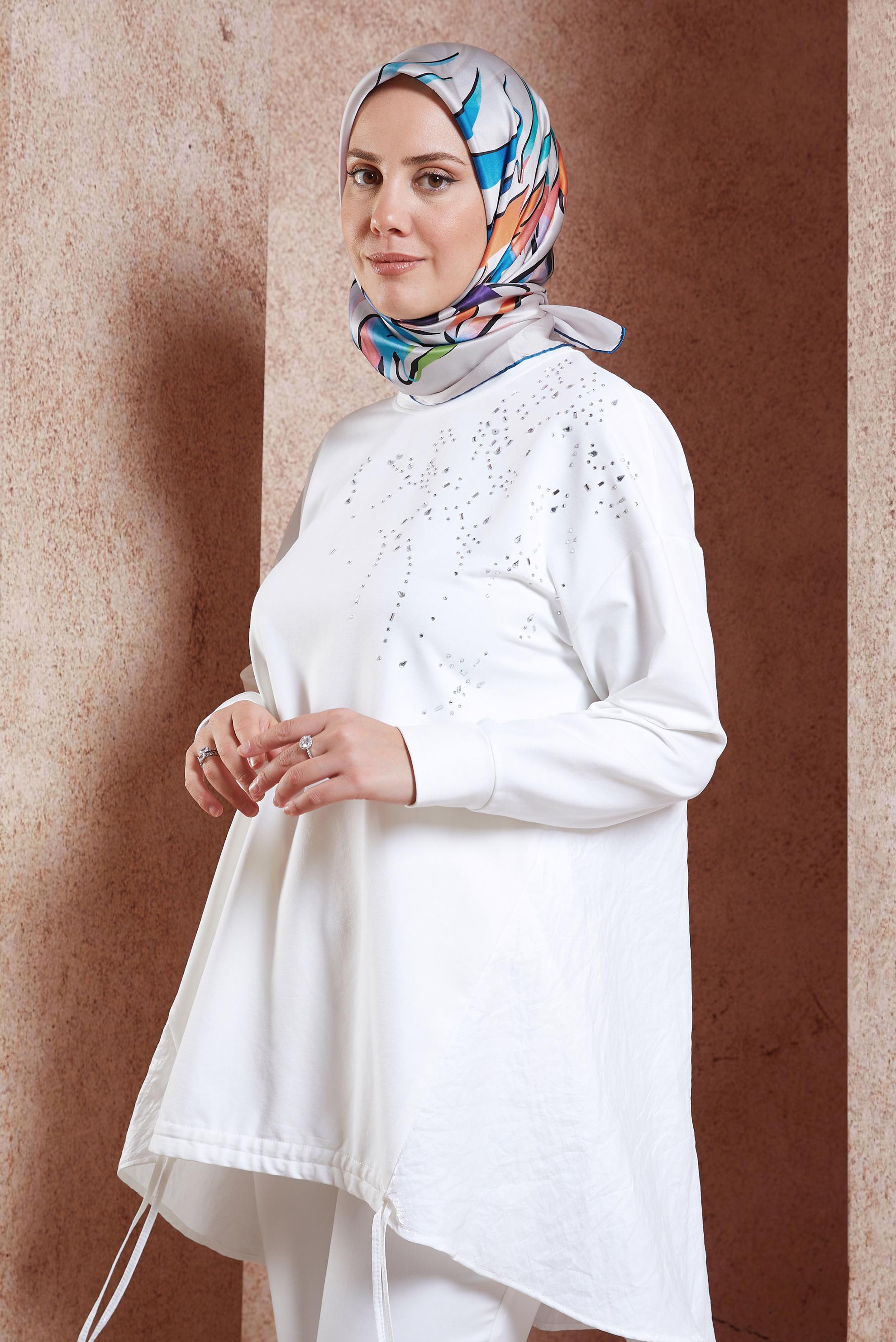 Hijab clothing GREEN ALVINA SILK SCARF 50479