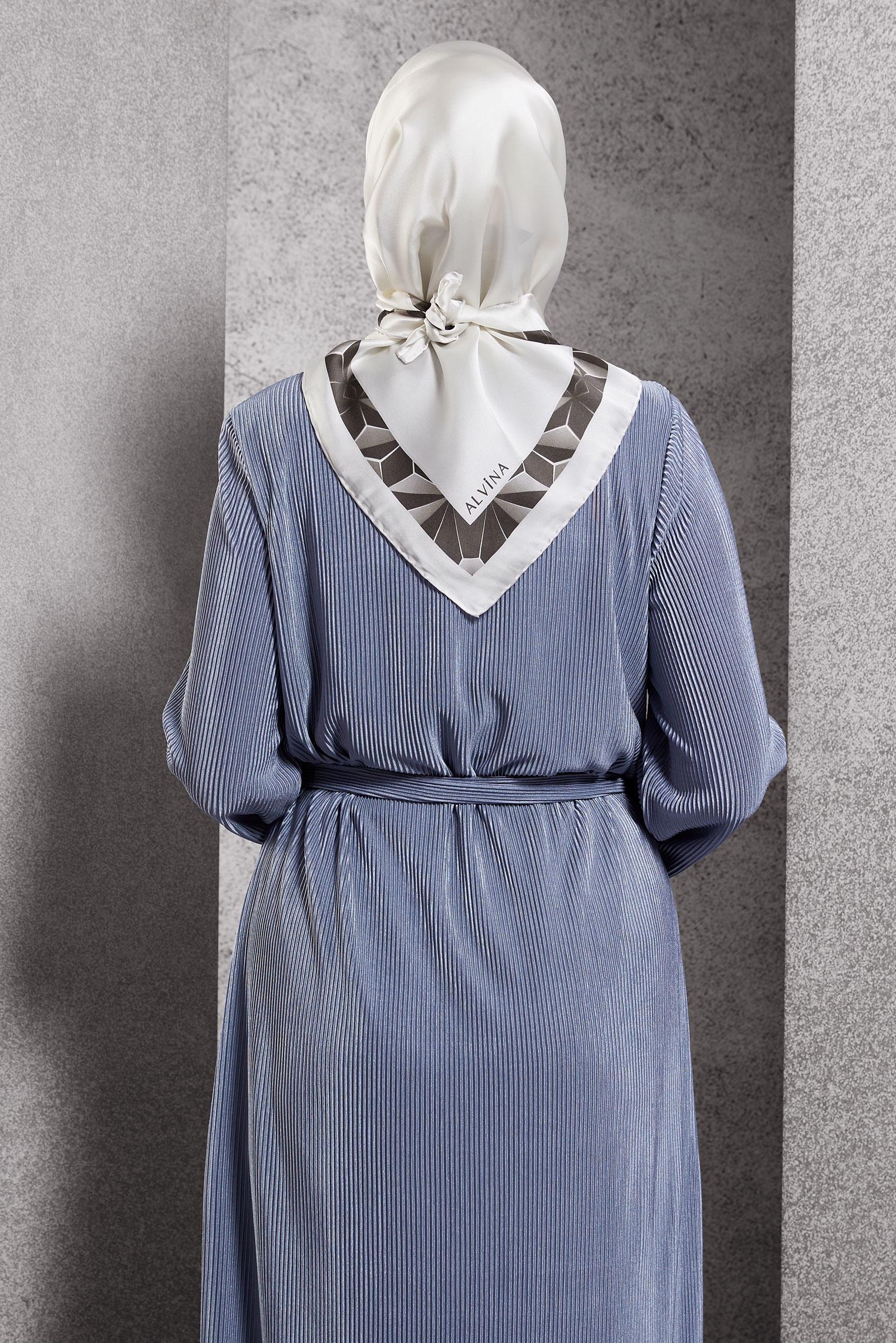 Vêtements hijab ÉCRUE ÉCHARPE EN SOIE ALVINA 5101