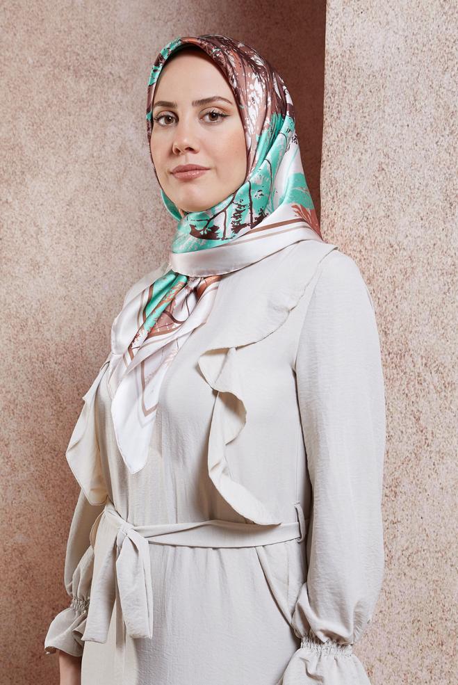Vêtements hijab VISON ÉCHARPE EN SOIE ALVİNA 5111 - ALVİNA