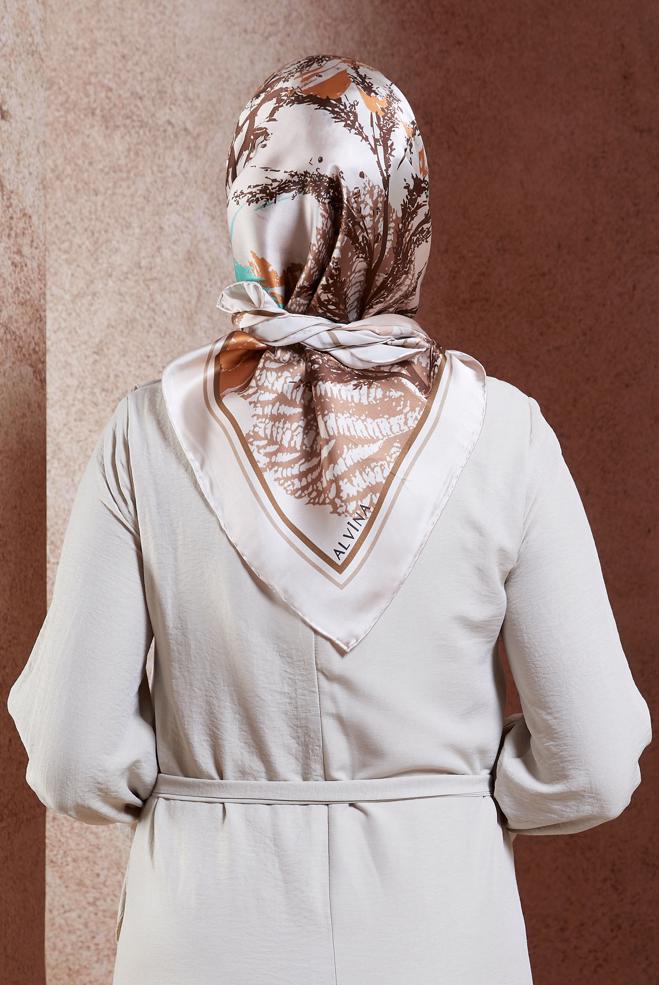 Vêtements hijab VISON ÉCHARPE EN SOIE ALVİNA 5111 - ALVİNA