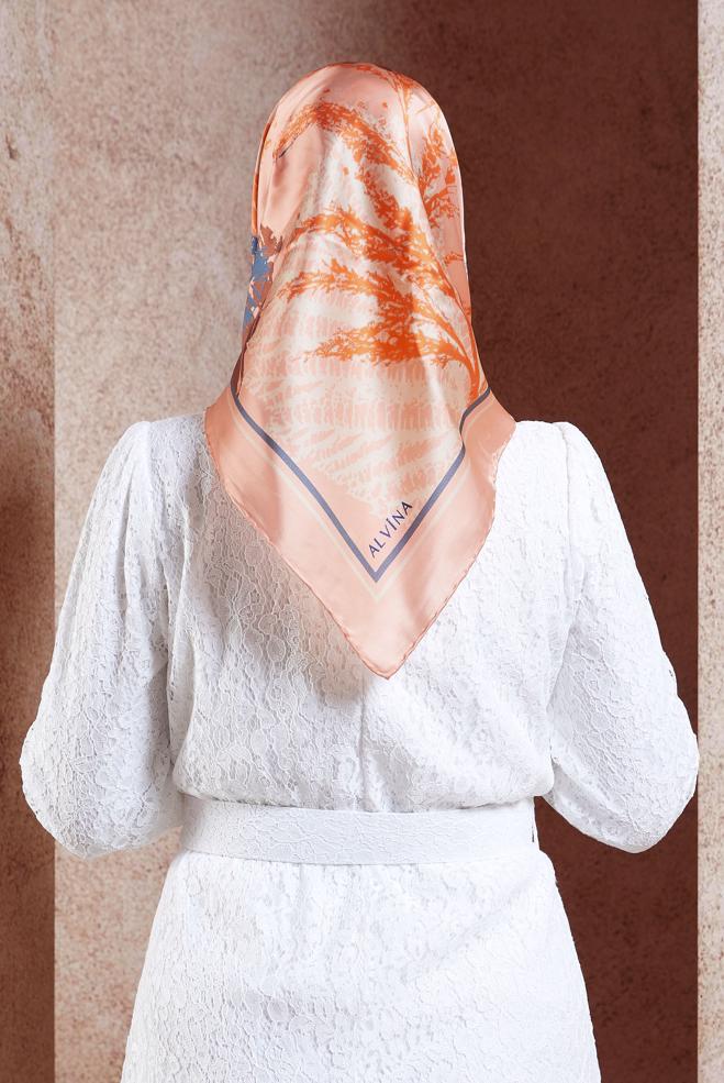 Hijab-Kleidung PULVER ALVINA SEIDENKOPFTUCH 5111 - ALVİNA