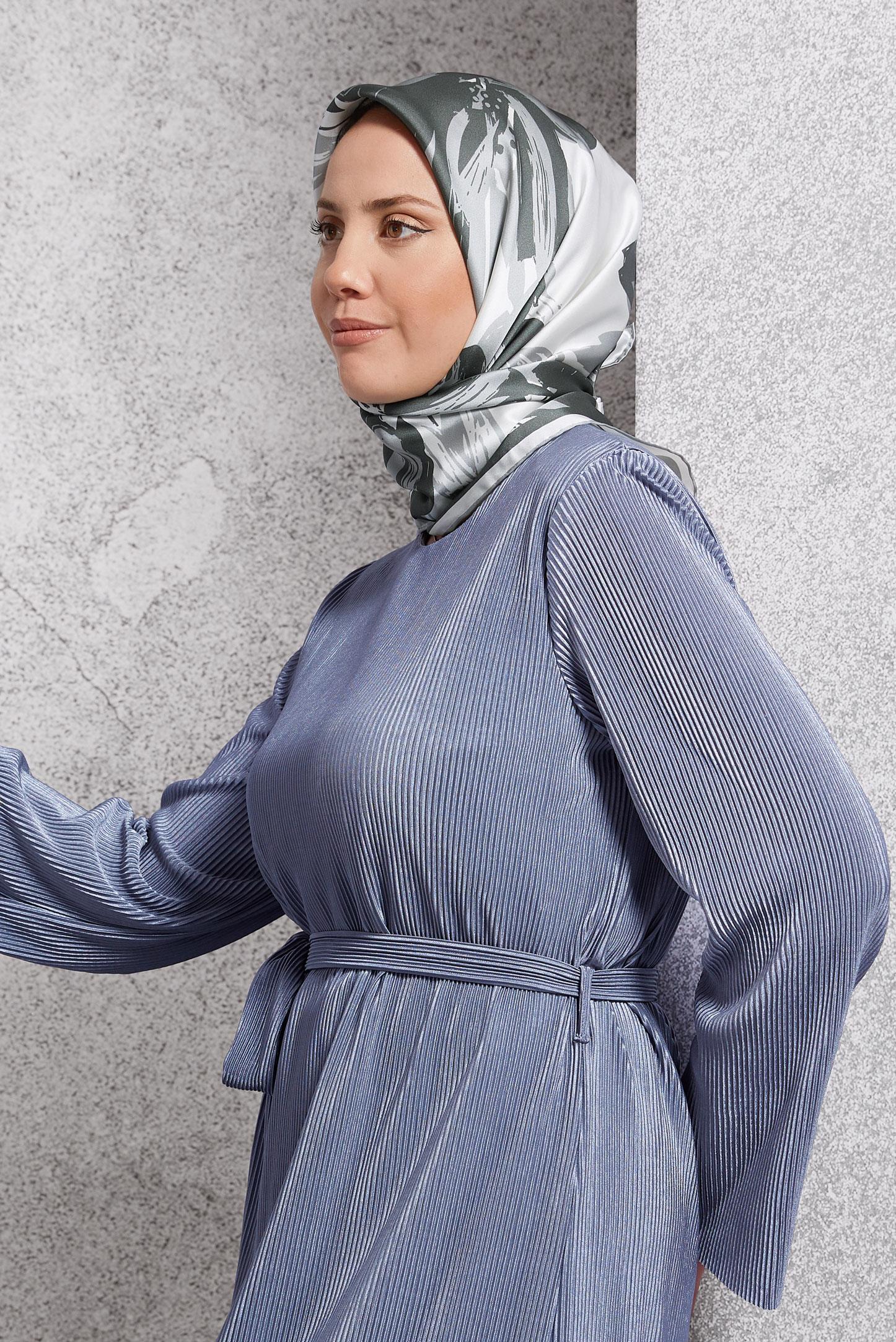 Hijab clothing SILVER ALVINA SILK SCARF 51570