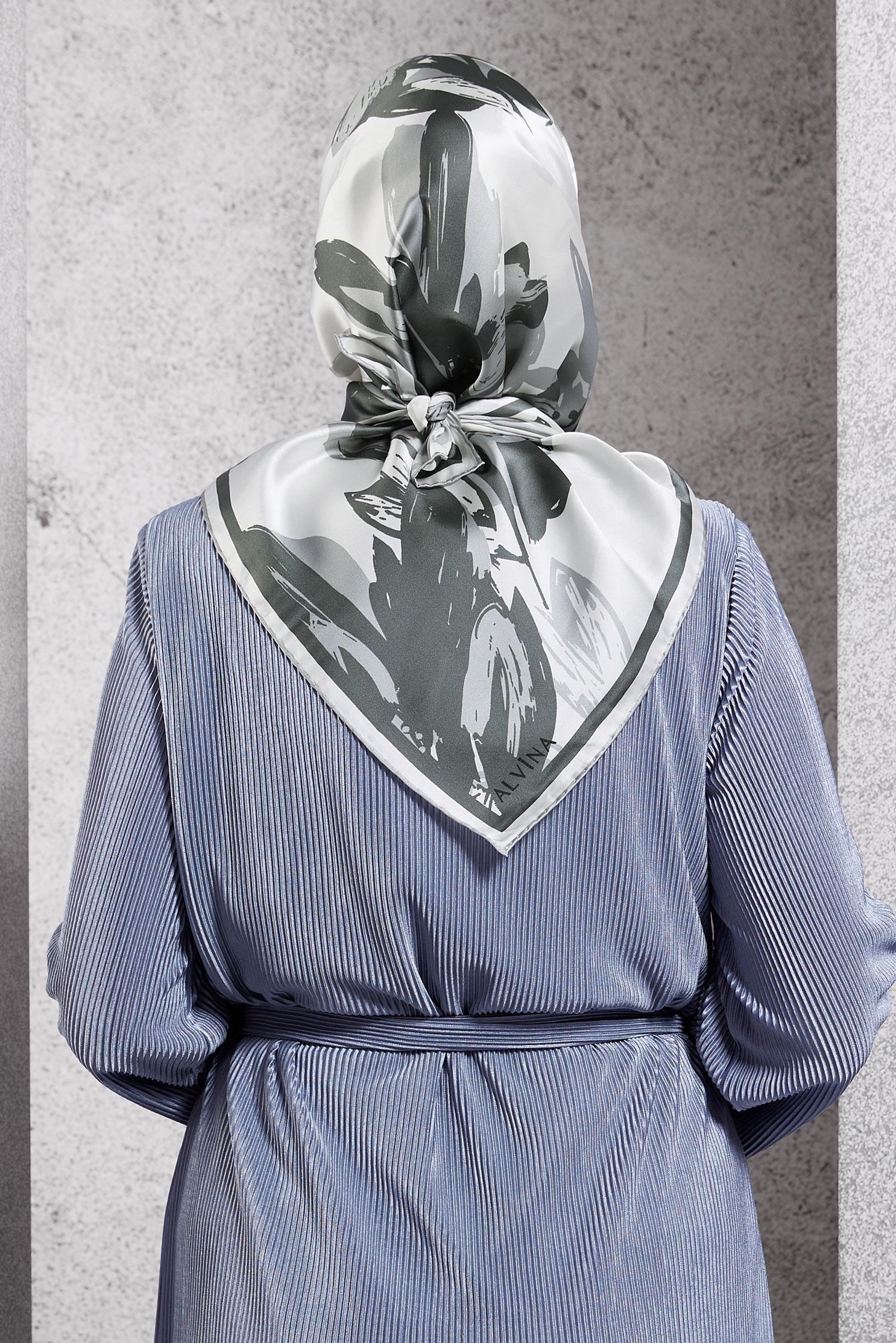 Hijab clothing SILVER ALVINA SILK SCARF 51570