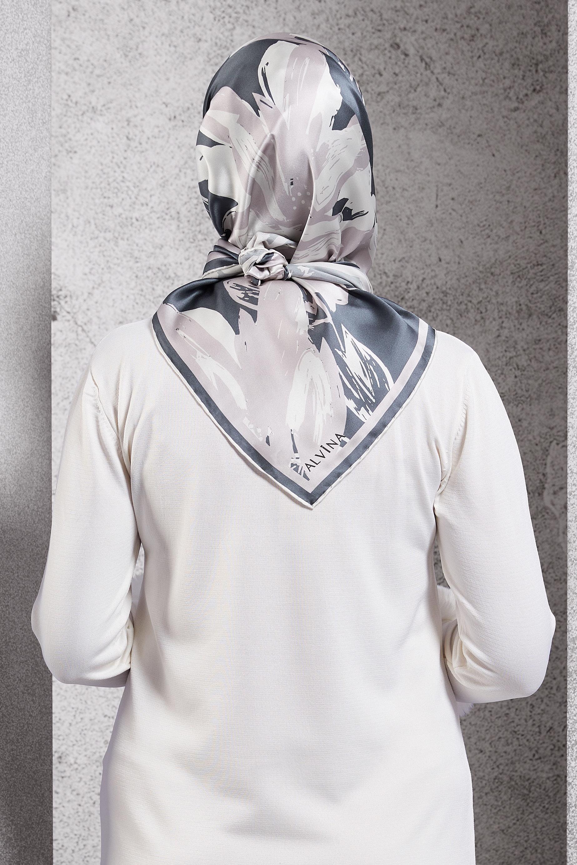 Tesettür giyim MAVİ ALVİNA İPEK EŞARP 51570