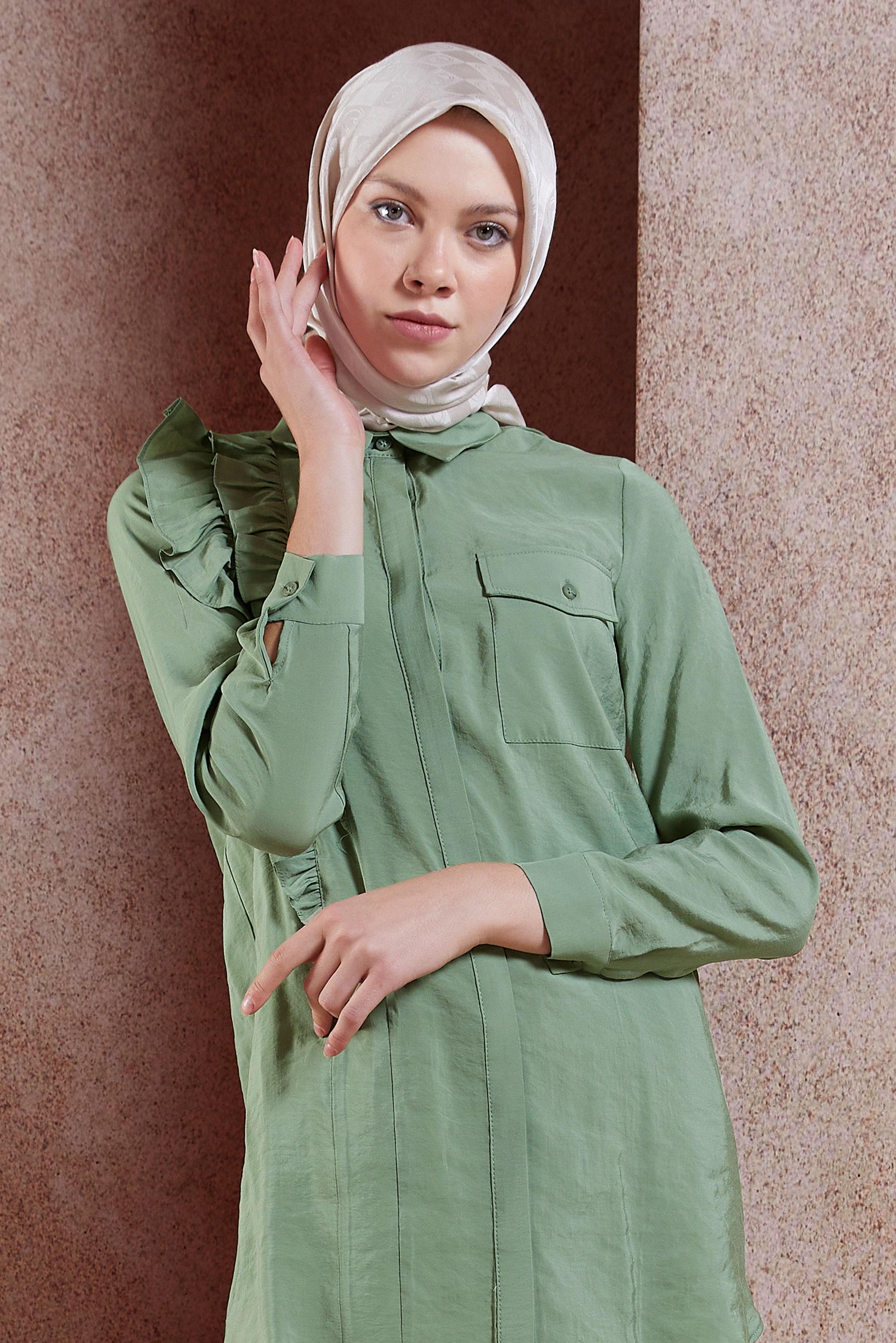 Tesettür giyim BEJ ALVİNA MONOGRAM EŞARP 8451