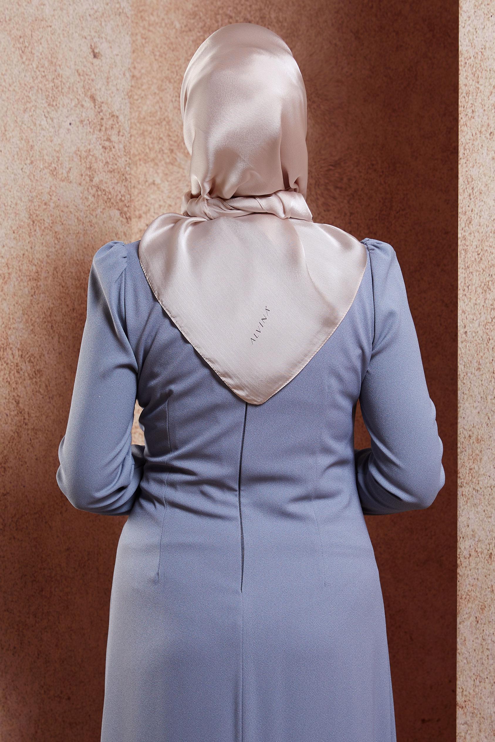 Tesettür giyim PUDRA ALVİNA EŞARP 8455