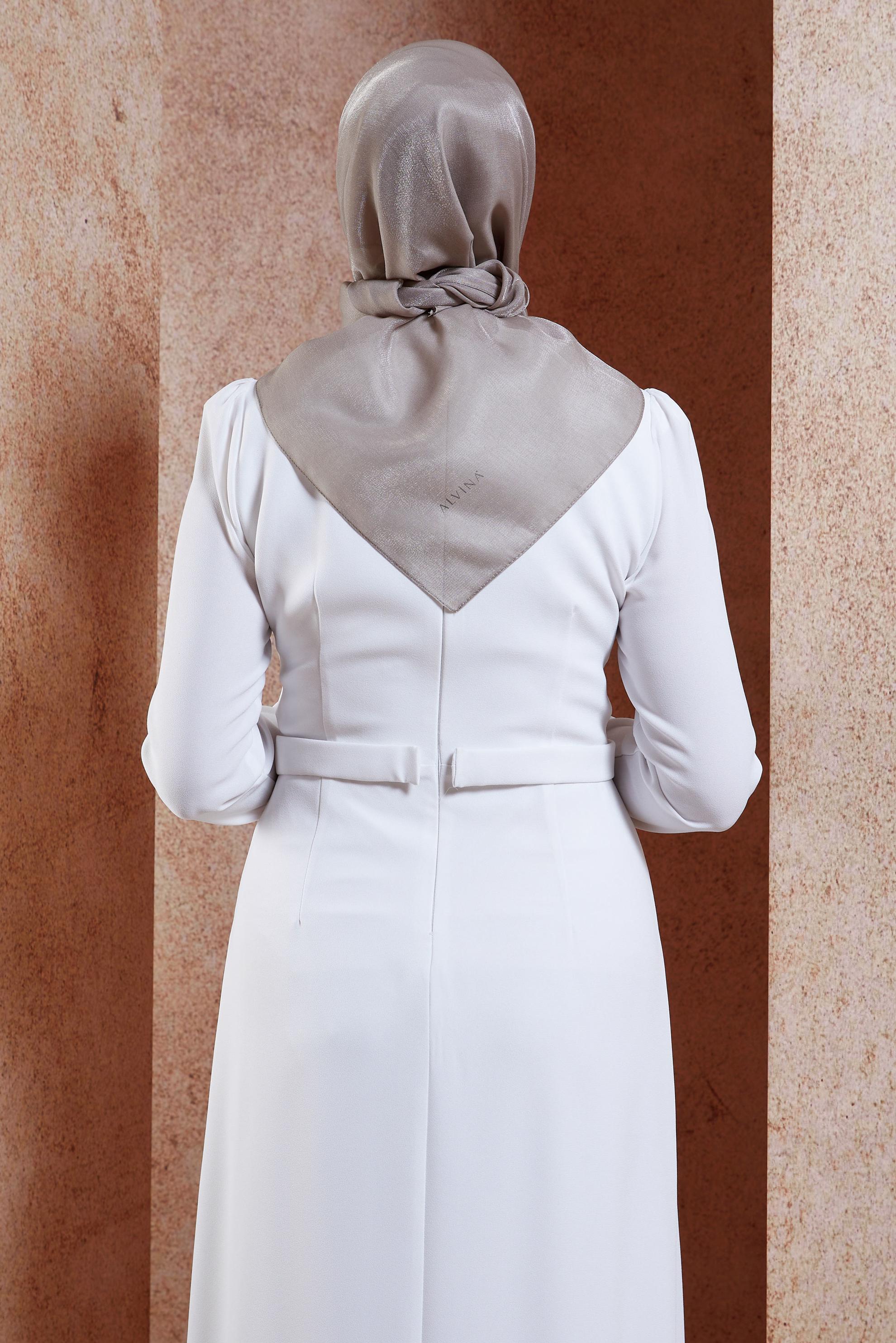 Tesettür giyim BEJ ALVİNA DÜZ EŞARP 8457