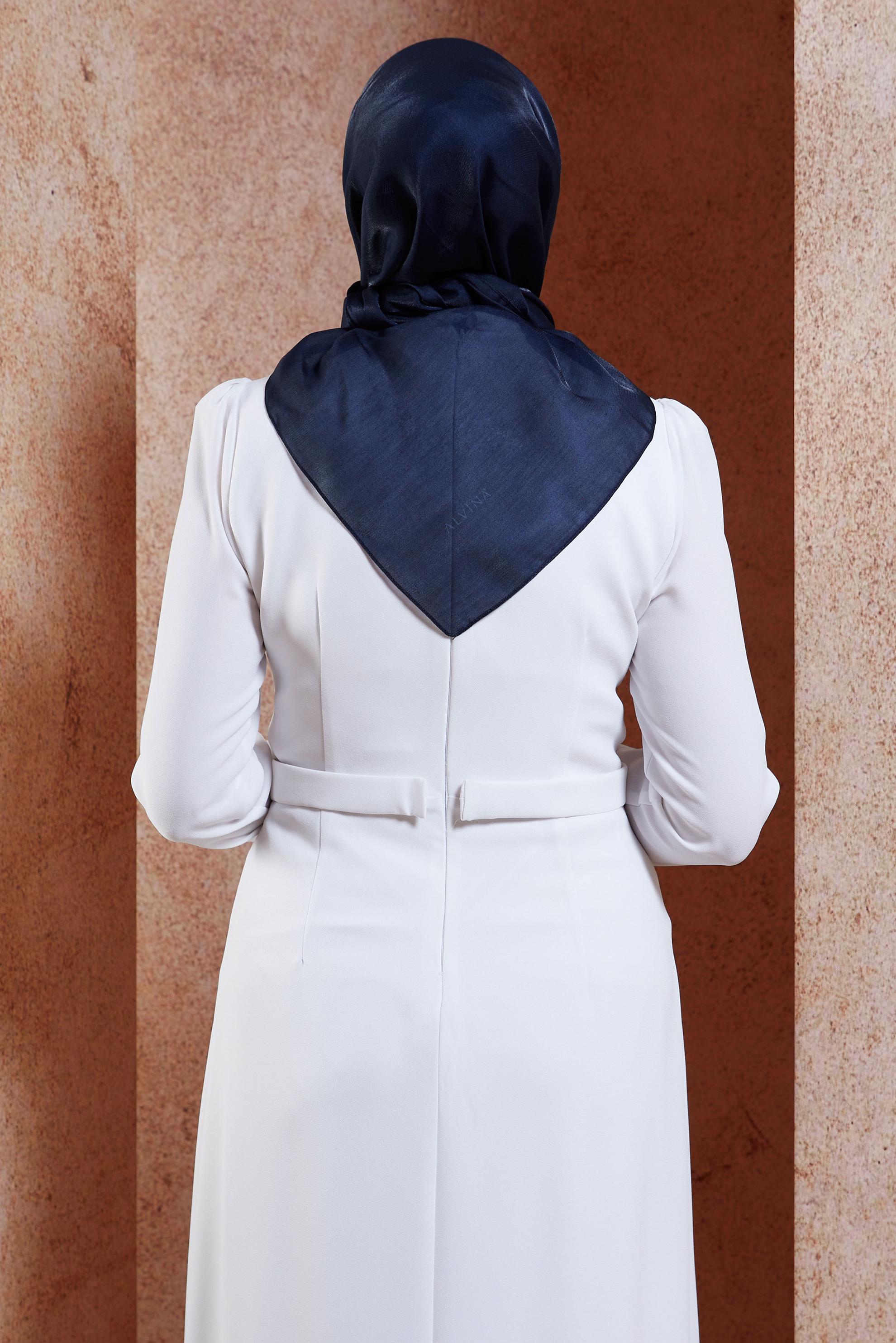 Tesettür giyim LACİVERT ALVİNA DÜZ EŞARP 8457