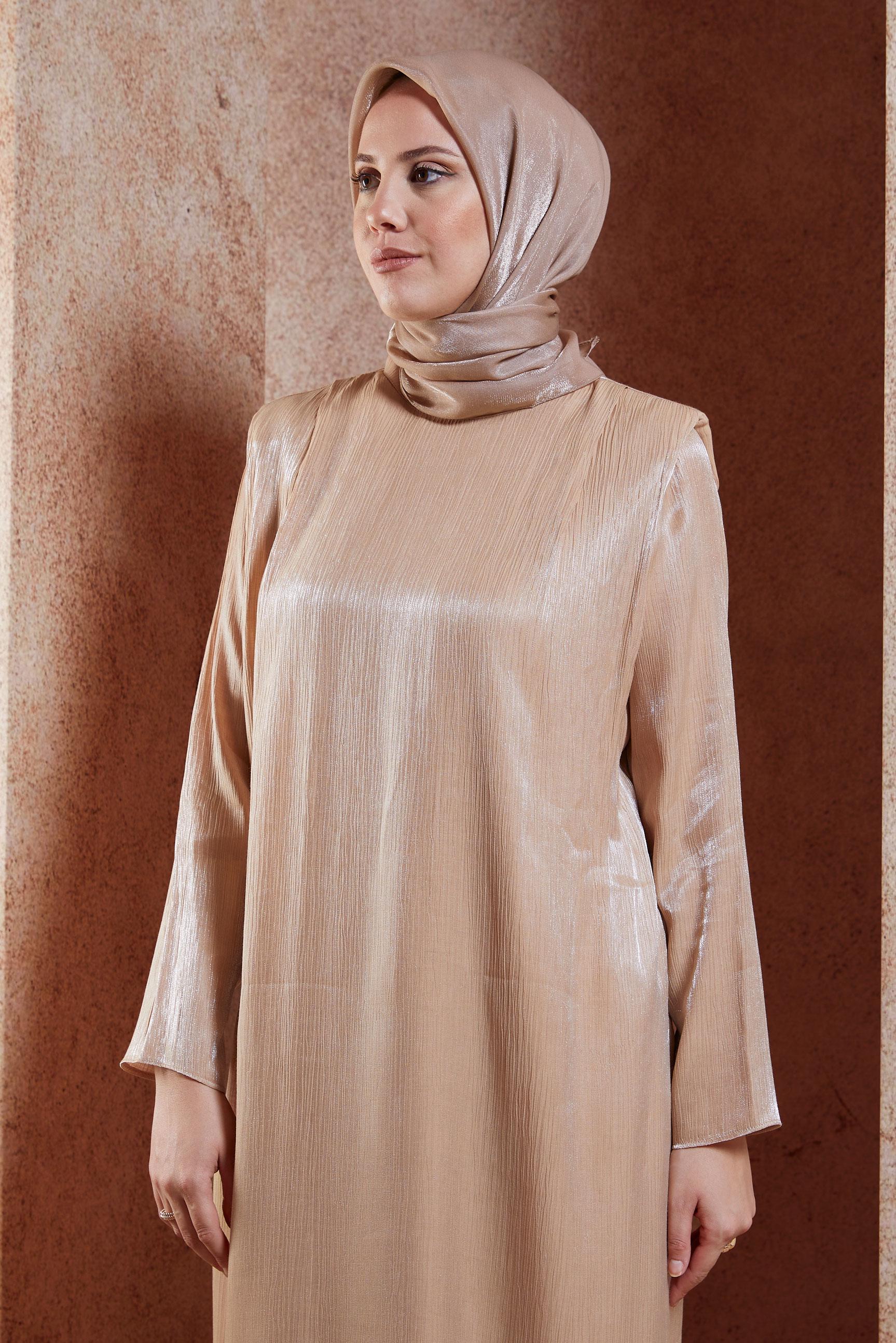 Tesettür giyim KAHVE ALVİNA DÜZ EŞARP 8457