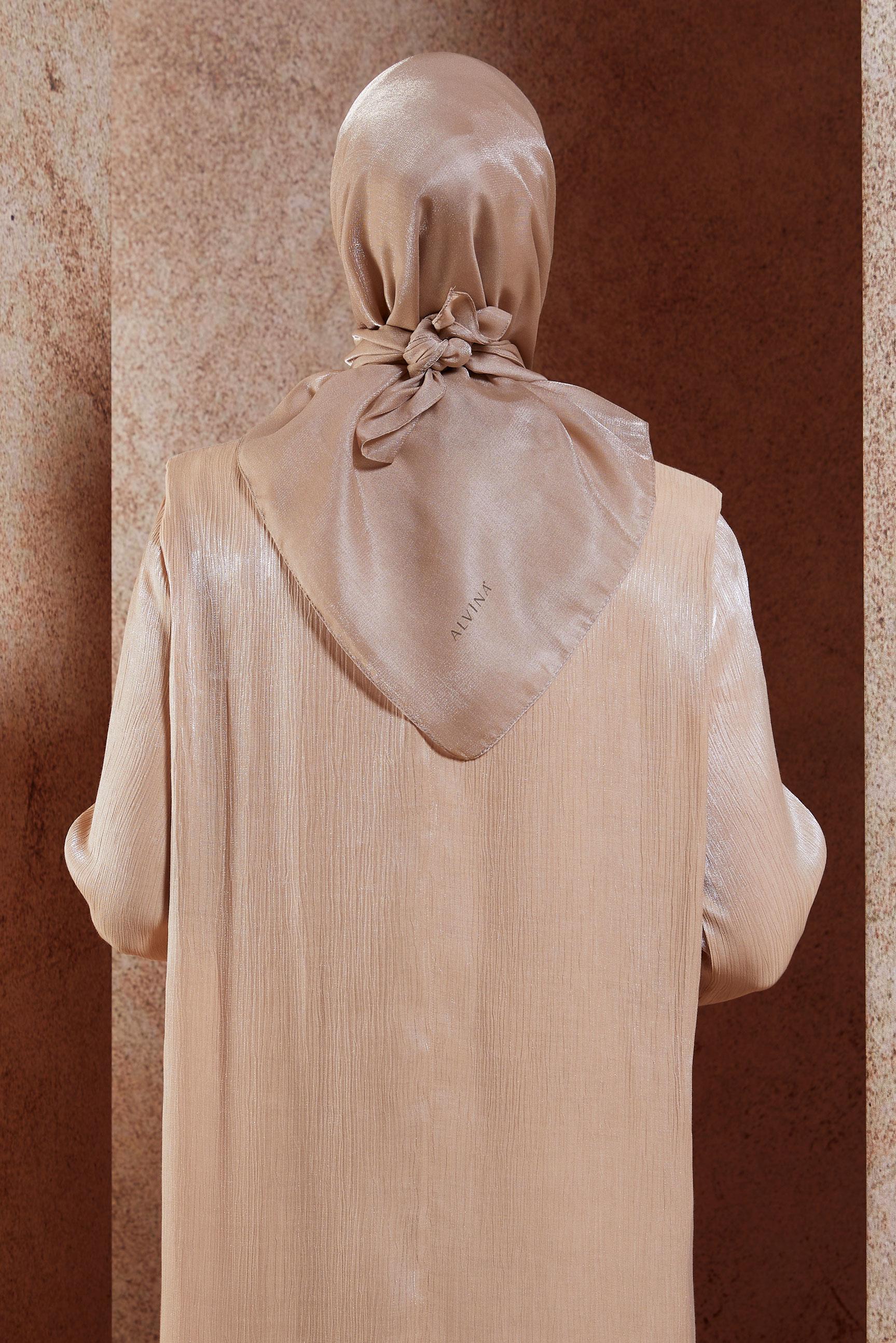 Tesettür giyim KAHVE ALVİNA DÜZ EŞARP 8457