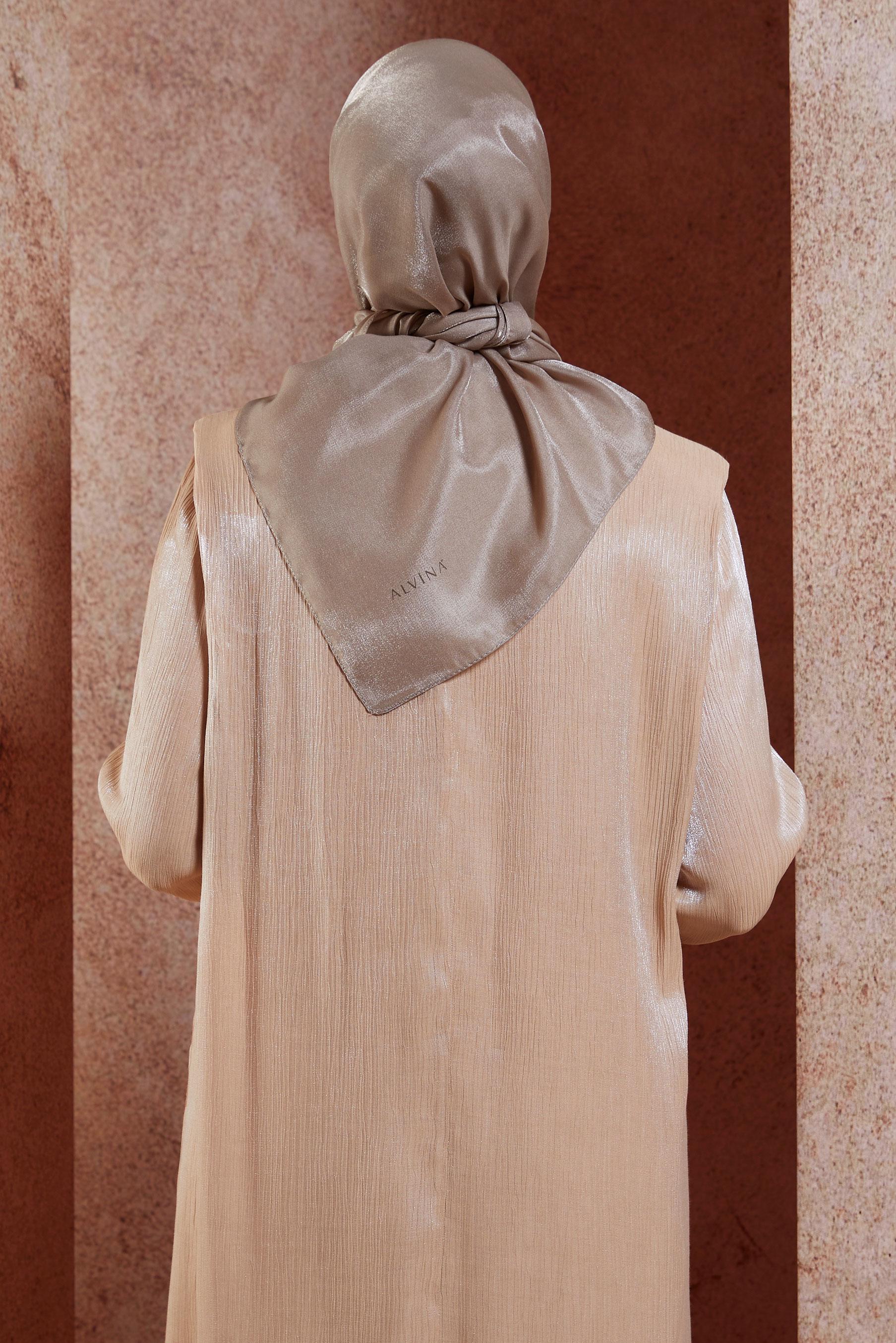 Tesettür giyim BEJ ALVİNA DÜZ EŞARP 8457