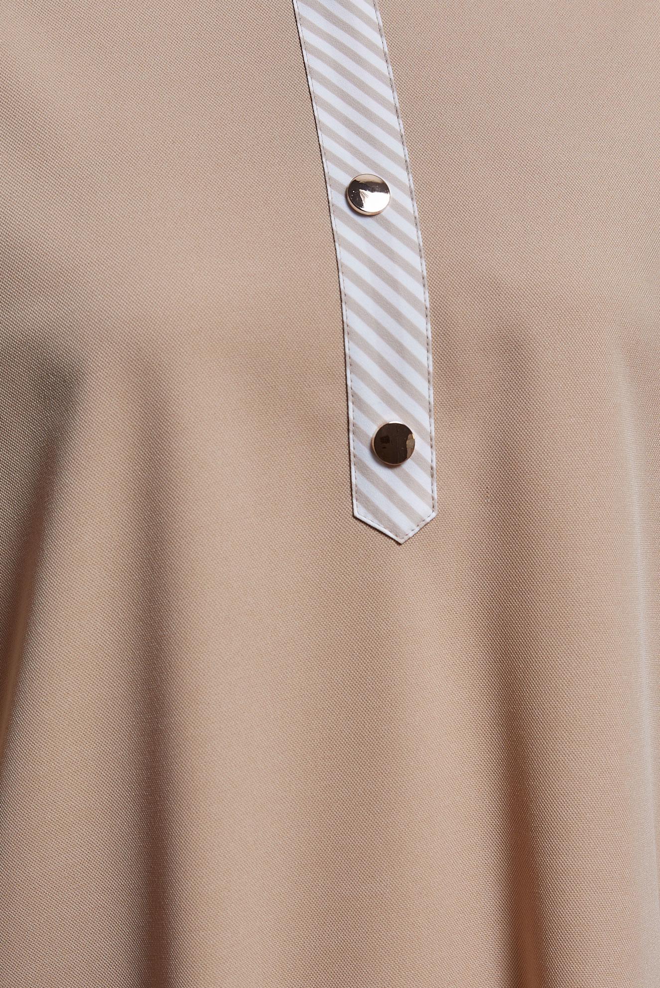 Tesettür giyim BEJ KAPÜŞONLU EŞOFMAN TUNİK 43783