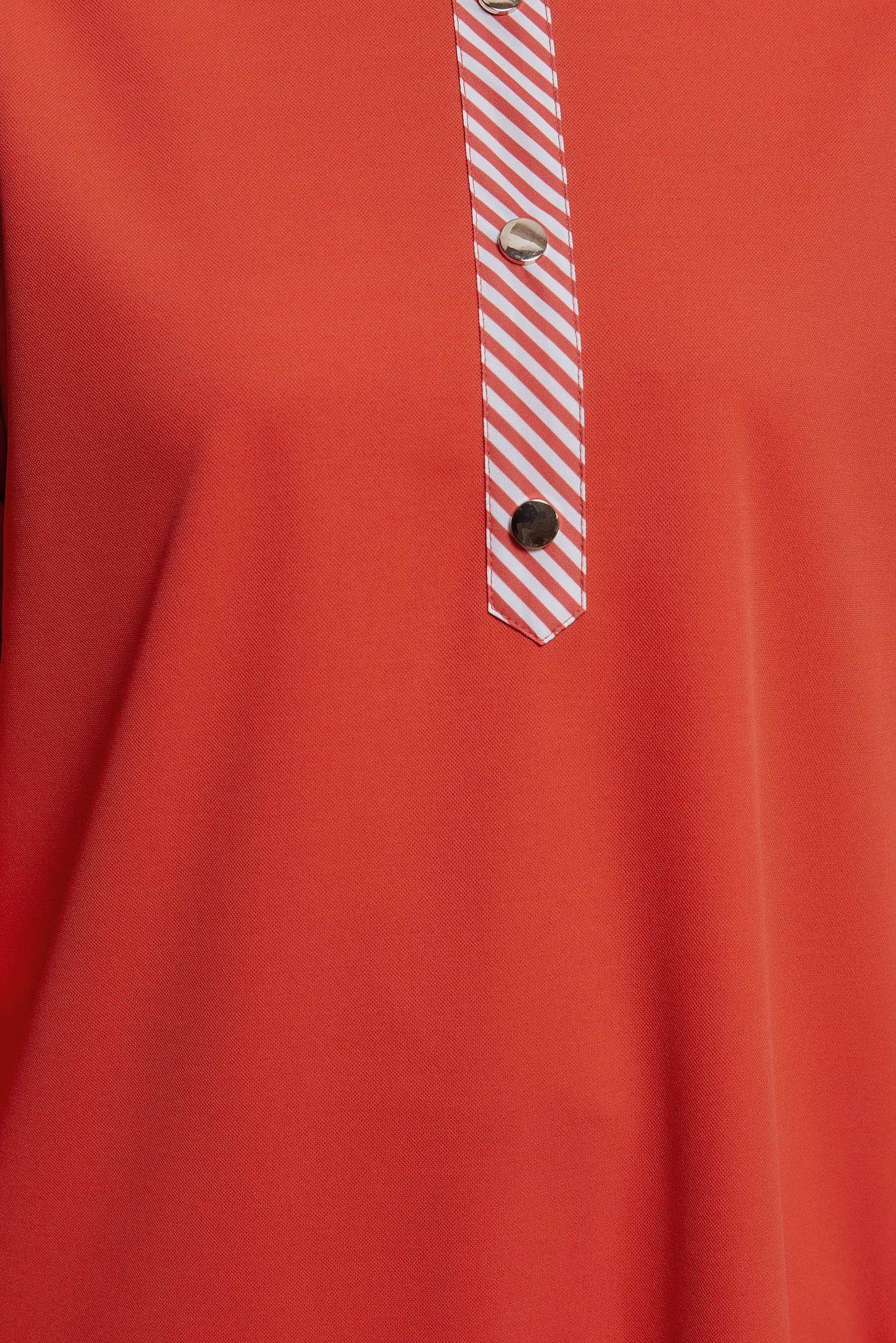 Tesettür giyim KIRMIZI KAPÜŞONLU EŞOFMAN TUNİK 43783