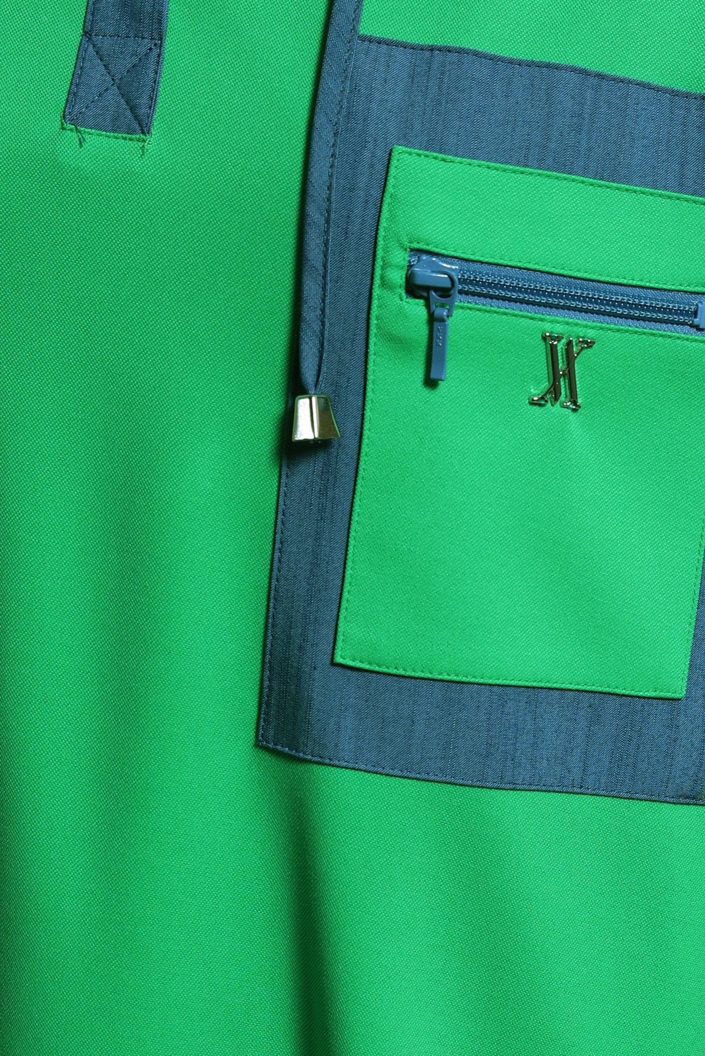 Tesettür giyim YEŞİL KAPÜŞONLU EŞOFMAN TUNİK 43846