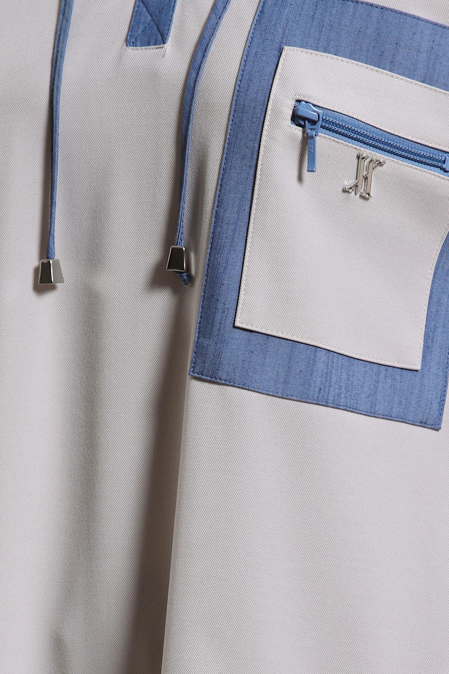 Tesettür giyim BEJ KAPÜŞONLU EŞOFMAN TUNİK 43846