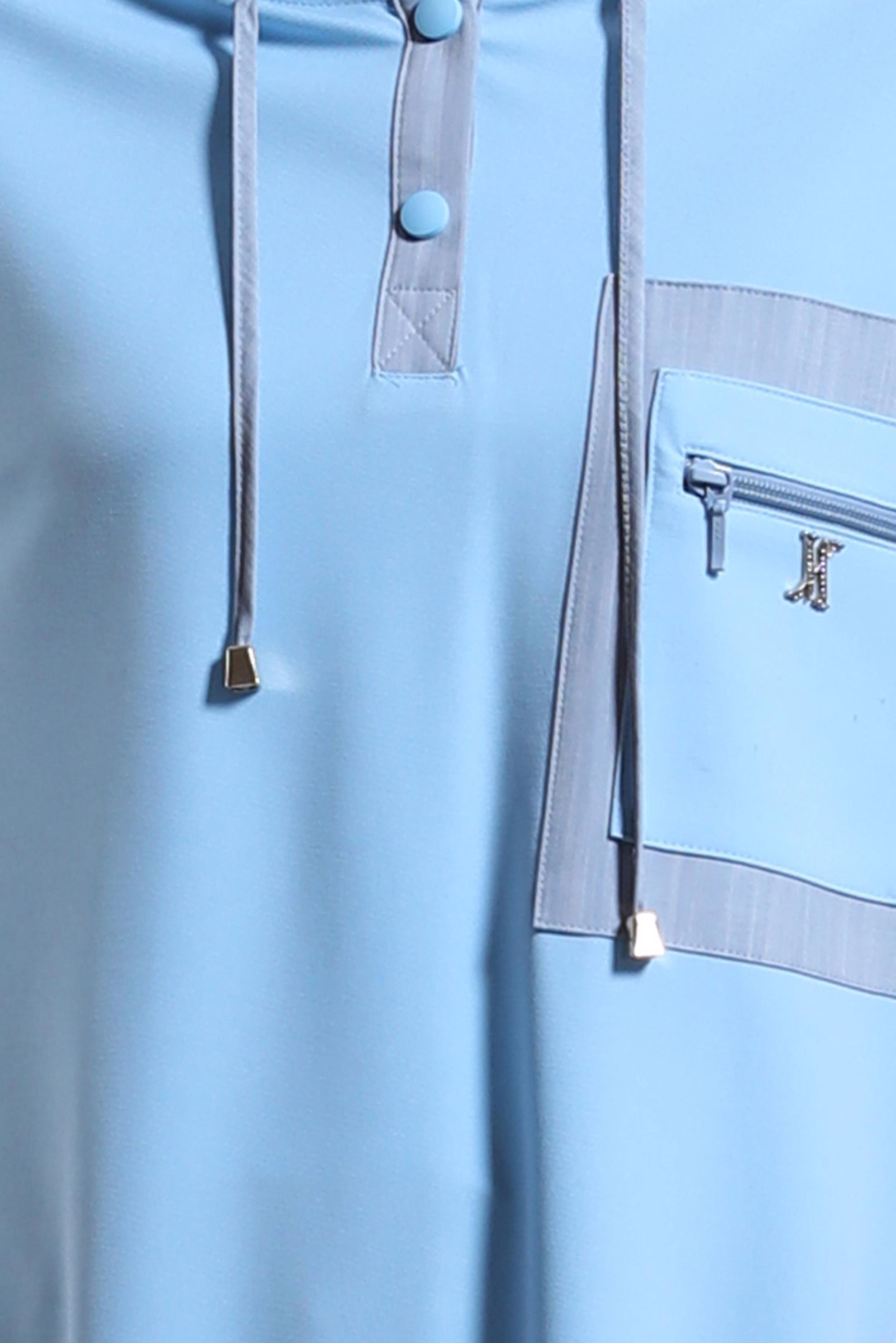 Tesettür giyim MAVİ KAPÜŞONLU EŞOFMAN TUNİK 43846