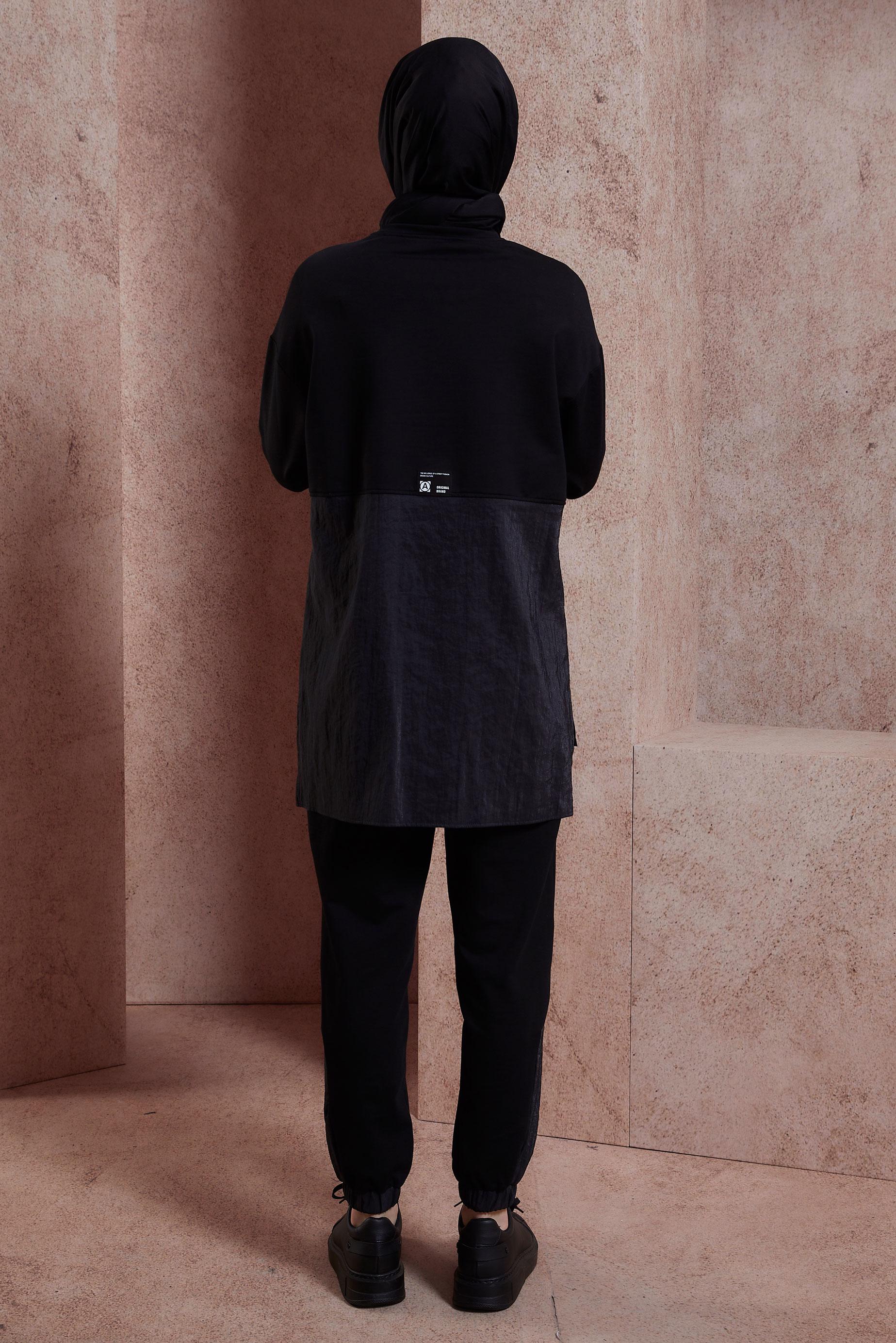 Tesettür giyim SİYAH PANTOLONLU EŞOFMAN TAKIM 44400