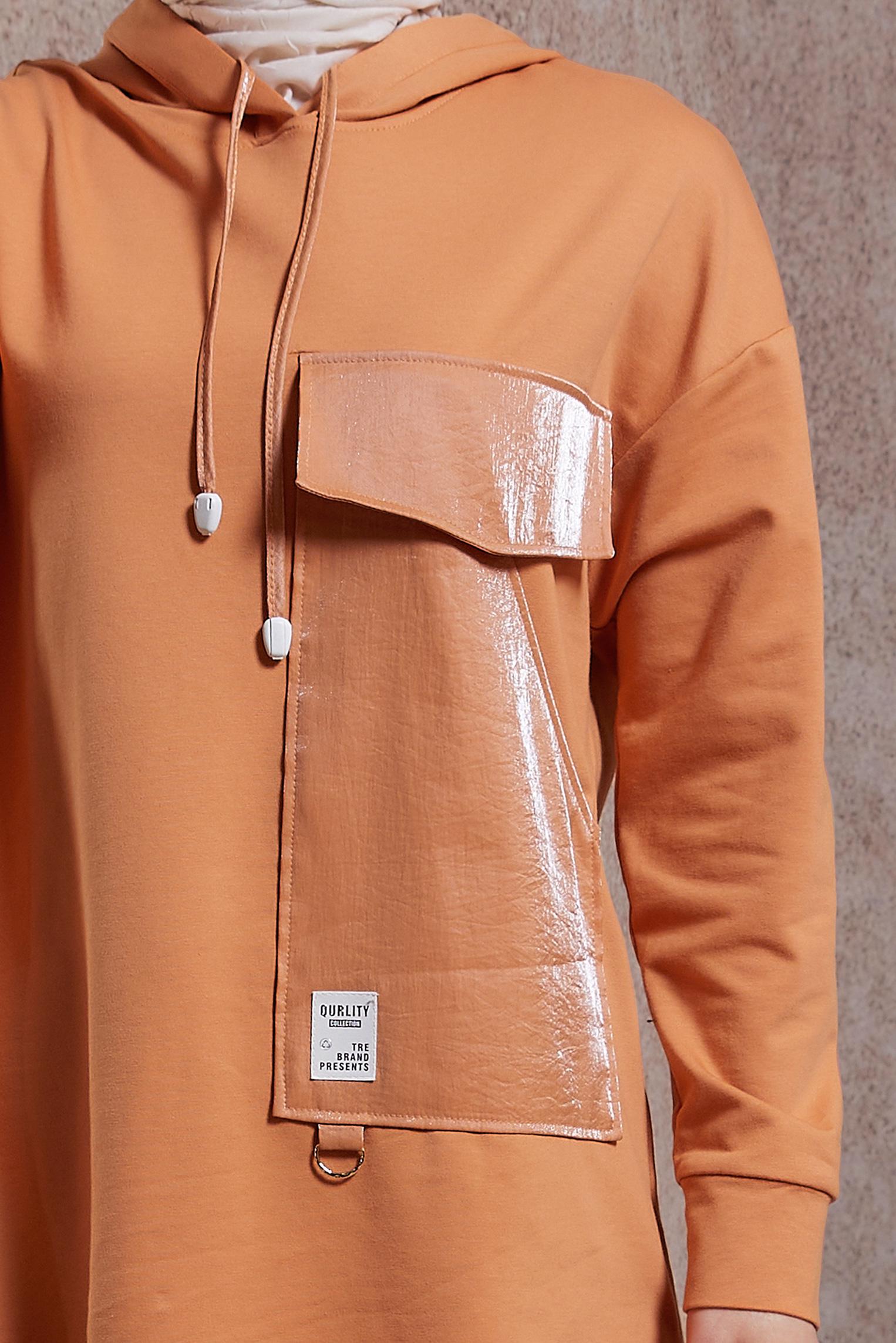 Tesettür giyim TURUNCU PANTOLONLU EŞOFMAN TAKIM 44402