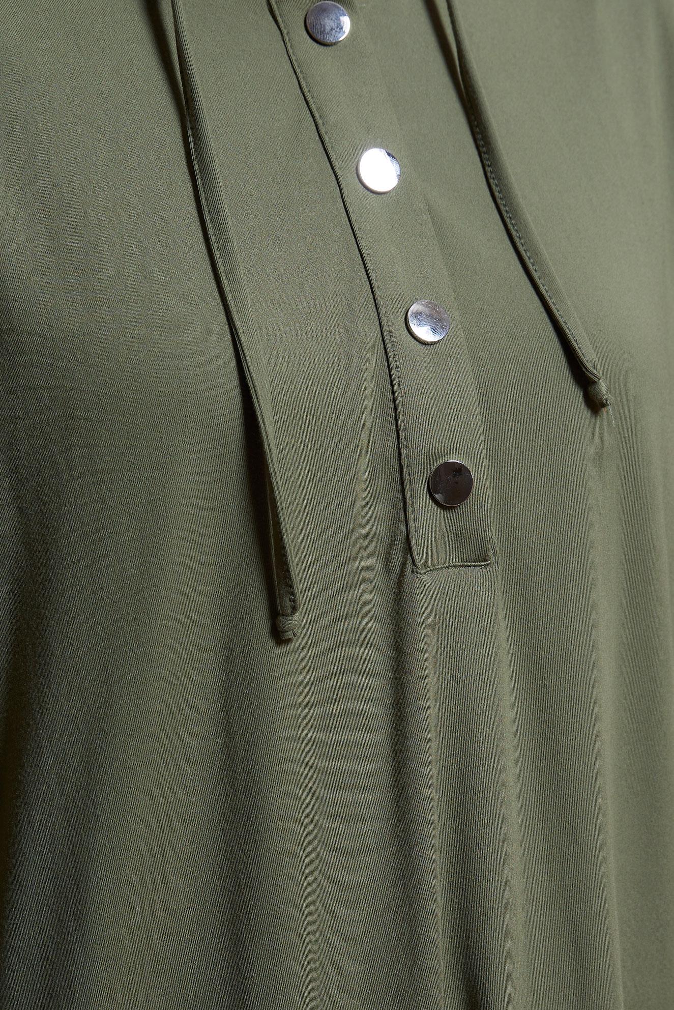 Tesettür giyim HAKİ KAPÜŞONLU PANTOLONLU EŞOFMAN TAKIM 44406