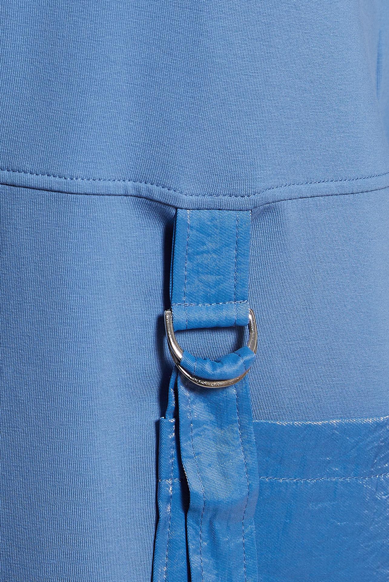 Tesettür giyim MAVİ KAPÜŞONLU EŞOFMAN ELBİSE 44443