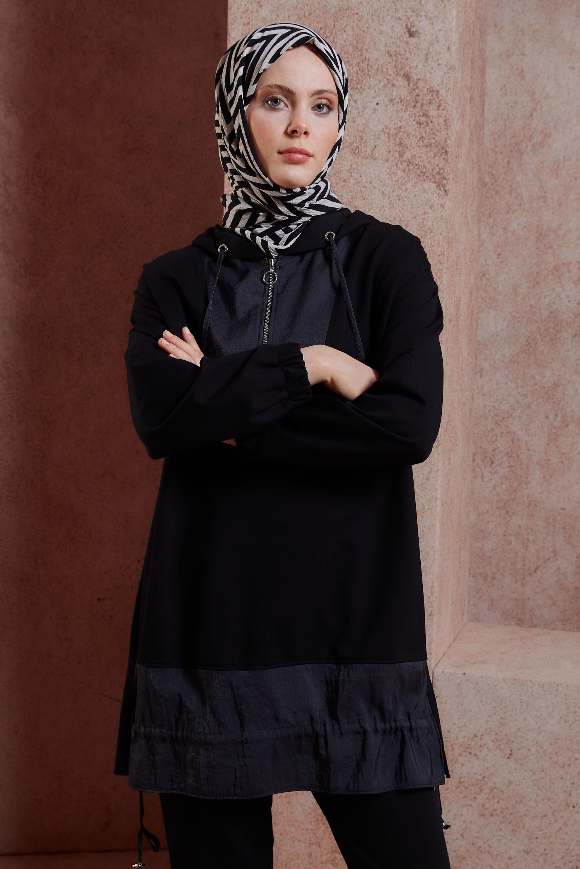 Tesettür giyim SİYAH PANTOLONLU EŞOFMAN TAKIM 44444