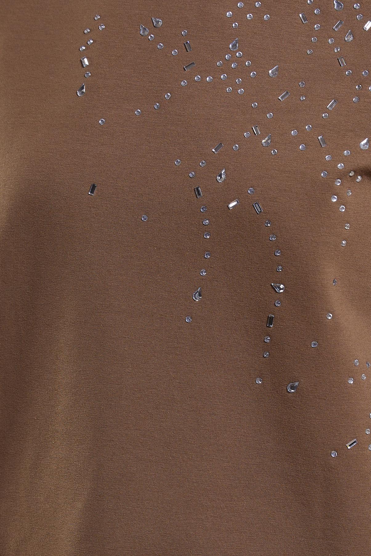 Tesettür giyim KAHVE TAŞ BASKILI EŞOFMAN TUNİK 44450