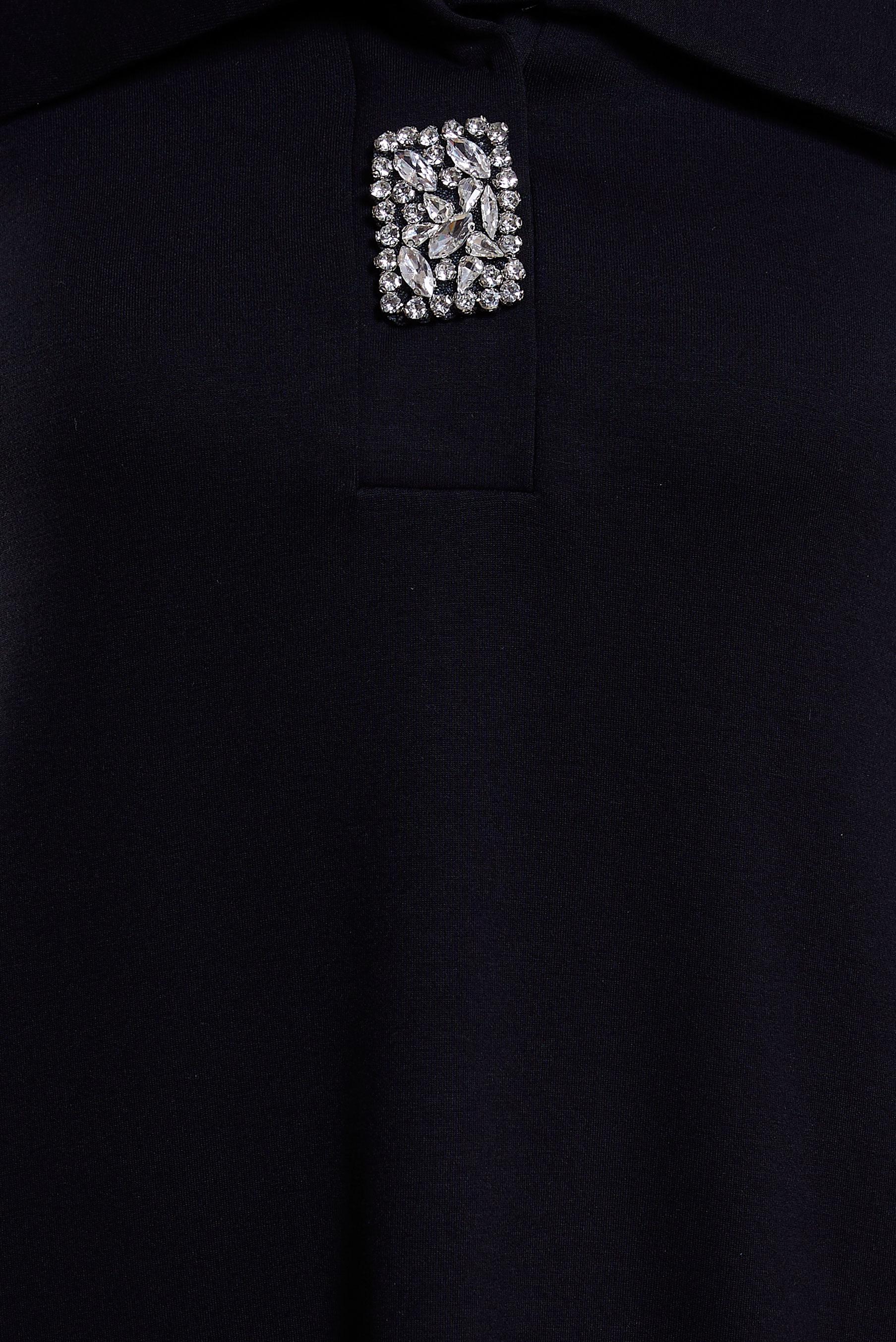 Tesettür giyim SİYAH TAŞ DETAYLI EŞOFMAN TUNİK 44451